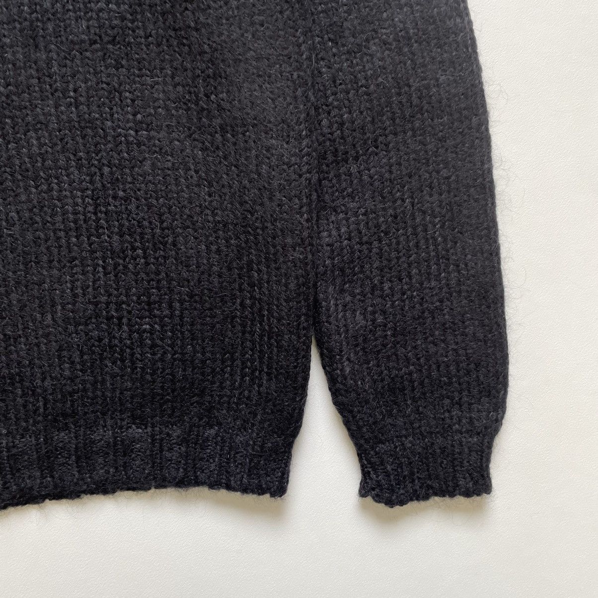 Prada Mid 2000s Black Mohair Wool Sweater Size US L / EU 52-54 / 3 - 8 Thumbnail