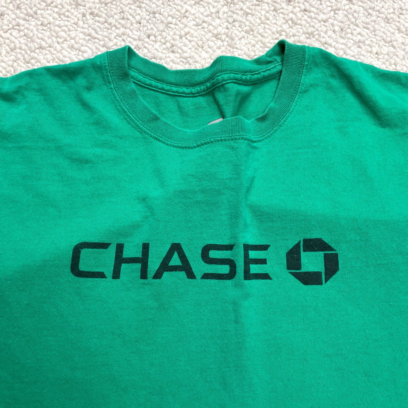 Hanes Hanes Tagless Shirt Adult 2XL Green Cotton Crew Mens Short Sleeve Chase Logo Size US XXL / EU 58 / 5 - 3 Thumbnail