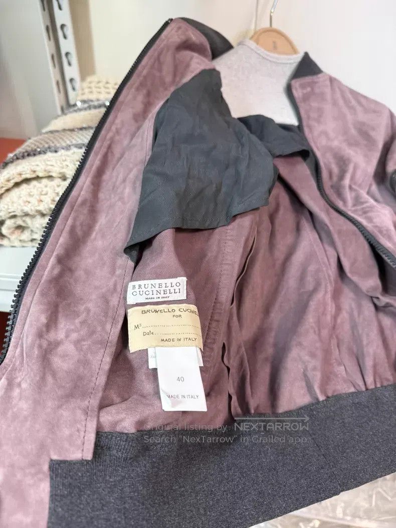Brunello Cucinelli Brunello Cucinelli Suede Baseball Jacket Leather Coat Size XS / US 0-2 / IT 36-38 - 7 Thumbnail