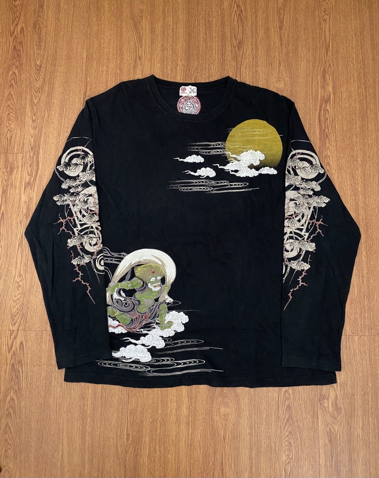 Bullet Noise Japanese traditional Fujin Raijin sukajan emboirdery LS Size US XXL / EU 58 / 5 - 2 Thumbnail