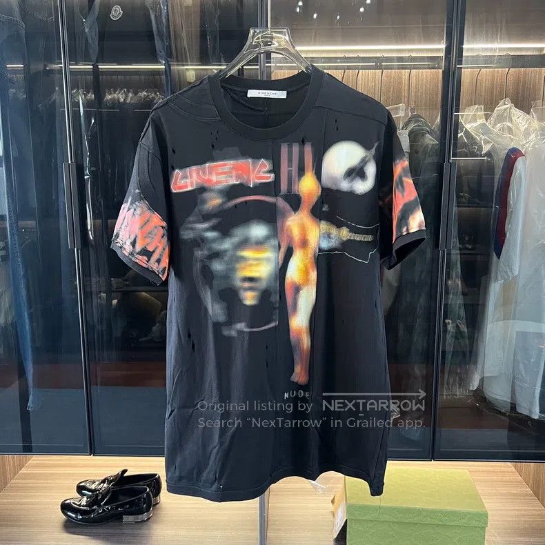 Givenchy Givenchy Damaged patchwork short-sleeve T-shirt Size US XS / EU 42 / 0 - 1 Thumbnail