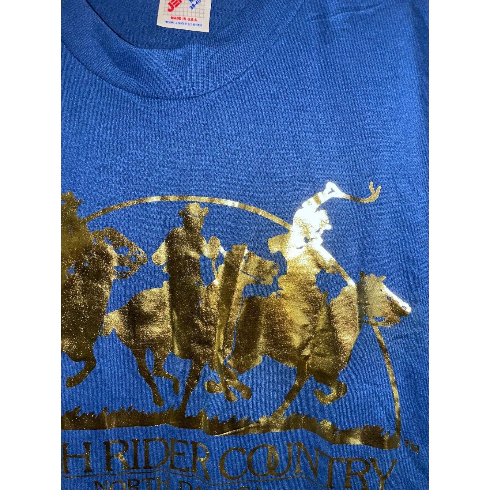 Jerzees Vintage Cowboy Shirt Rough Rider Country Western 1980s 80s Size US M / EU 48-50 / 2 - 6 Thumbnail