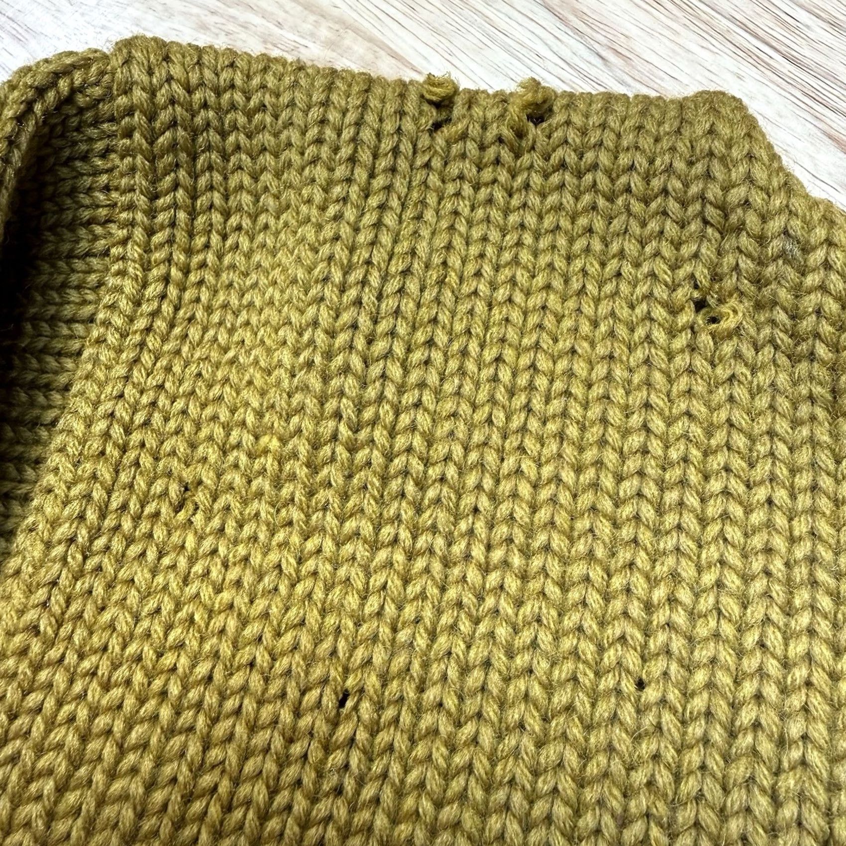 Vintage VINTAGE 1940s Sand Knit Knit Sweater Boat Neck Brown 42 Mens Size US XL / EU 56 / 4 - 2 Thumbnail