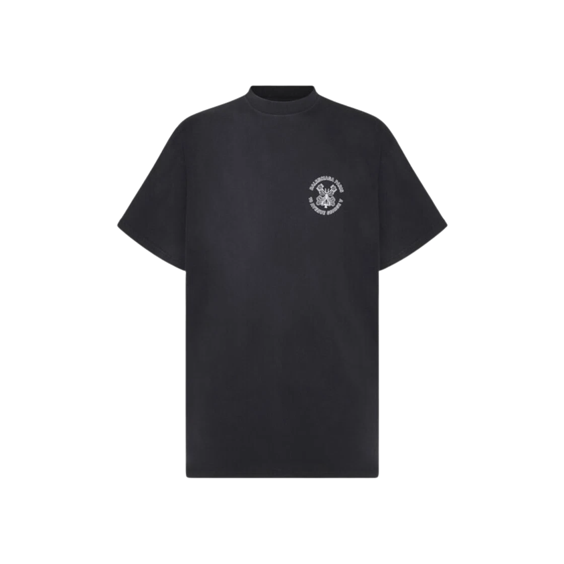 Balenciaga key crest oversized t-shirt black Size US S / EU 44-46 / 1 - 1 Thumbnail