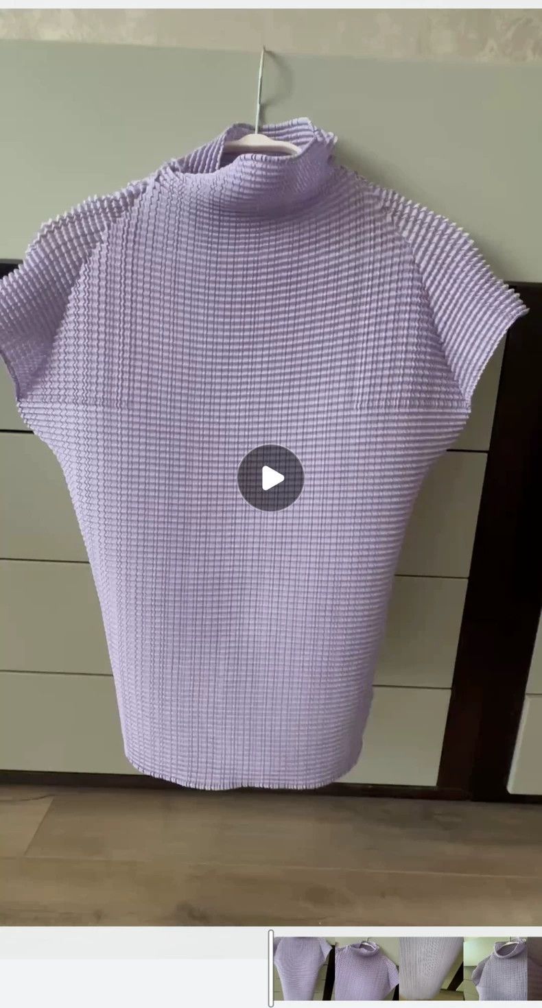 Other Issey Miyake Purple main line high-neck Waffle T-shirt Size XS / US 0-2 / IT 36-38 - 2 Thumbnail