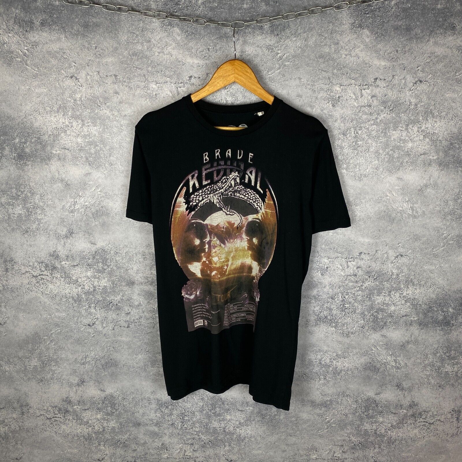 Diesel Diesel Tee Men's Size L Black Short Sleeve ` Size US L / EU 52-54 / 3 - 1 Thumbnail
