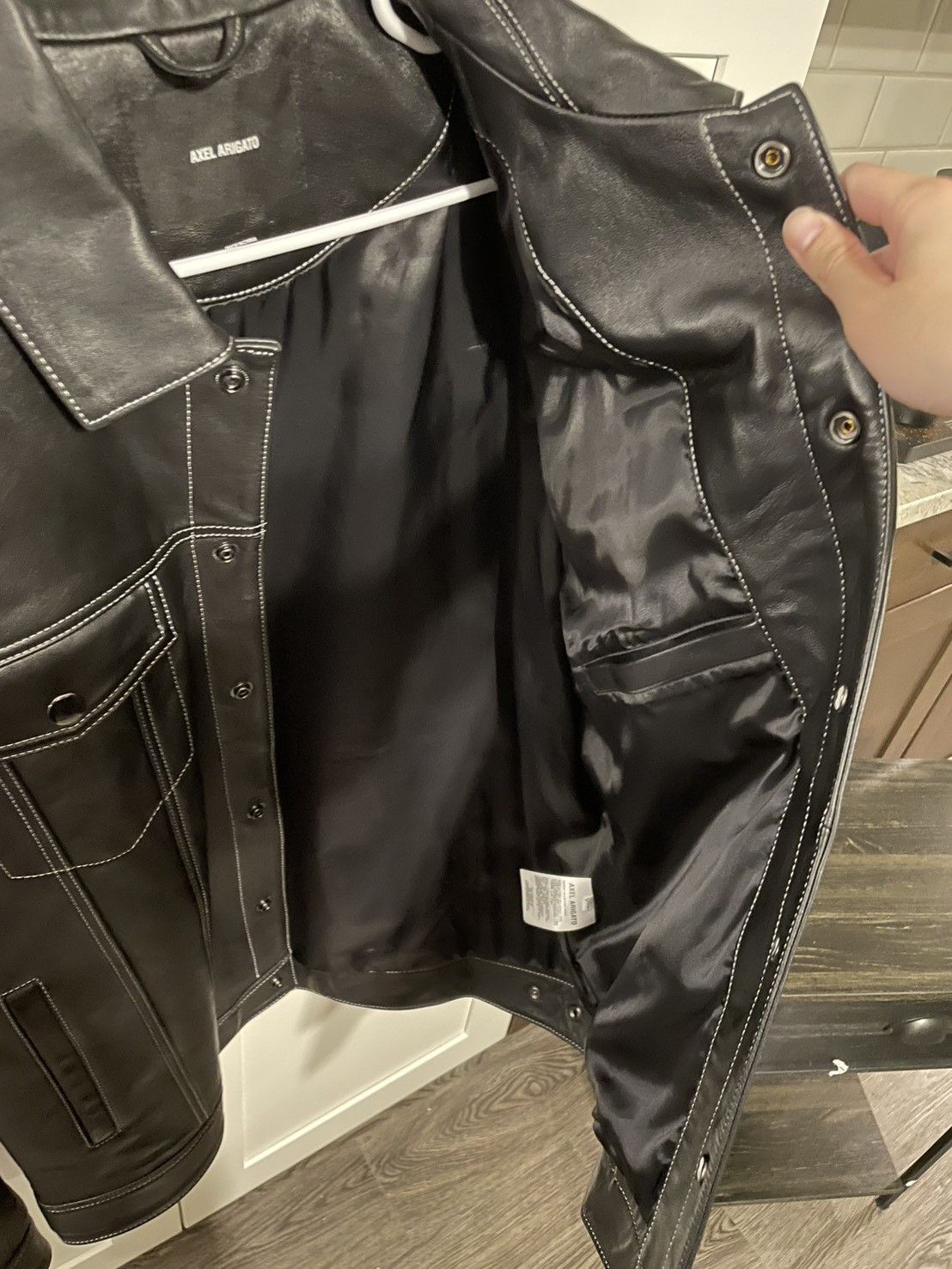 Axel Arigato Black Kai Leather Jacket Size US L / EU 52-54 / 3 - 7 Thumbnail