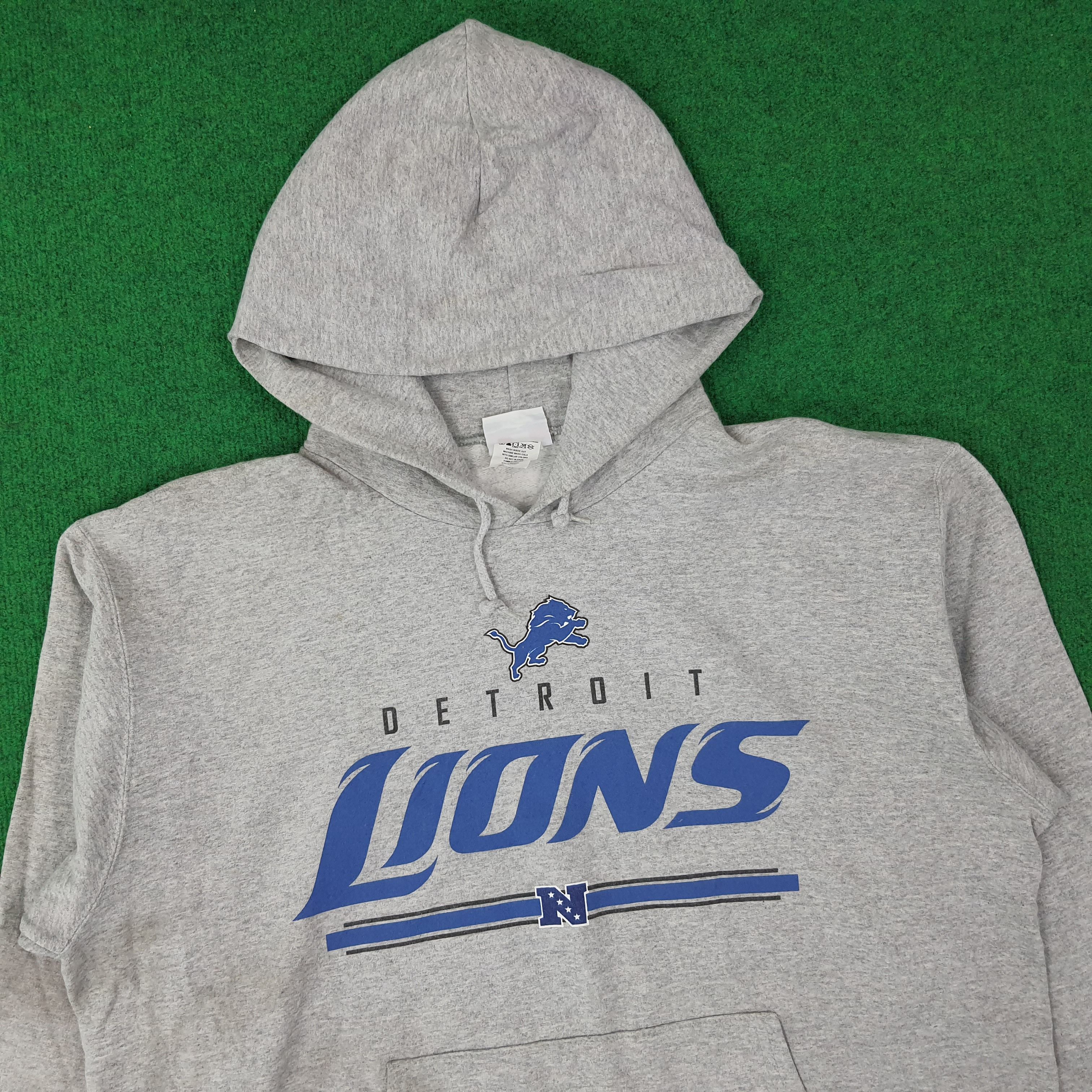 NFL Vintage NFL Detroit Lions Football Team Hoodie C264N4 Size US XL / EU 56 / 4 - 2 Thumbnail
