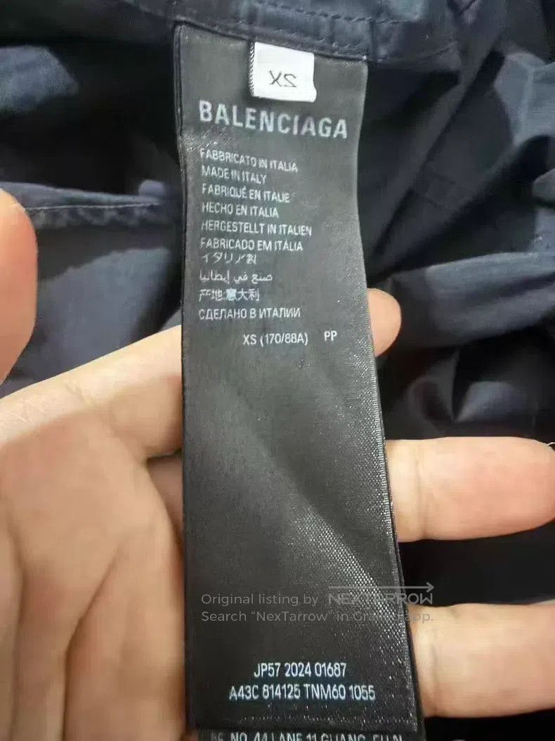 Balenciaga Balenciaga Dark Washed Blue and Black Arm Double Embroider Size US XS / EU 42 / 0 - 5 Thumbnail