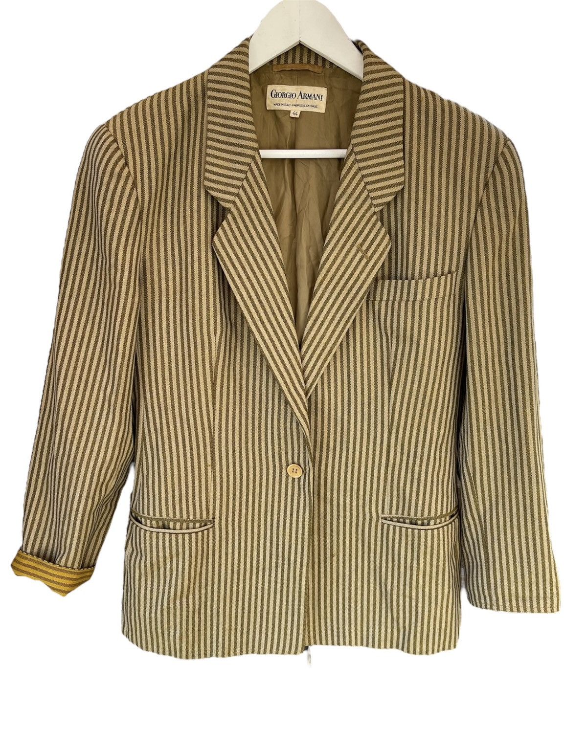 Giorgio Armani 80’s Giorgio Armani vintage striped cocktail blazer rare Size 44R - 1 Thumbnail
