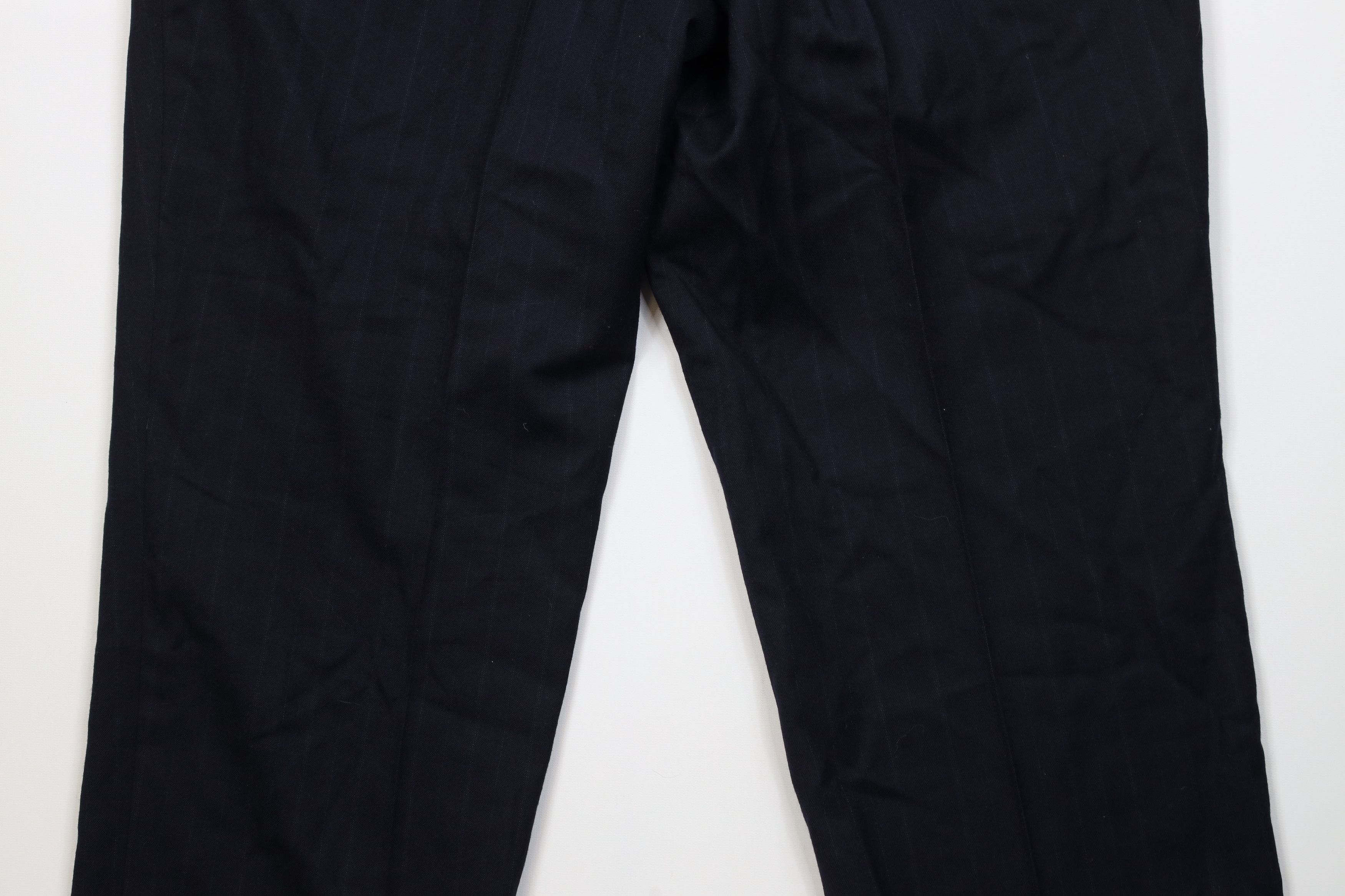 Vintage Vintage 70s Streetwear Striped Wide Leg Chino Pants Blue Size US 40 / EU 56 - 9 Thumbnail
