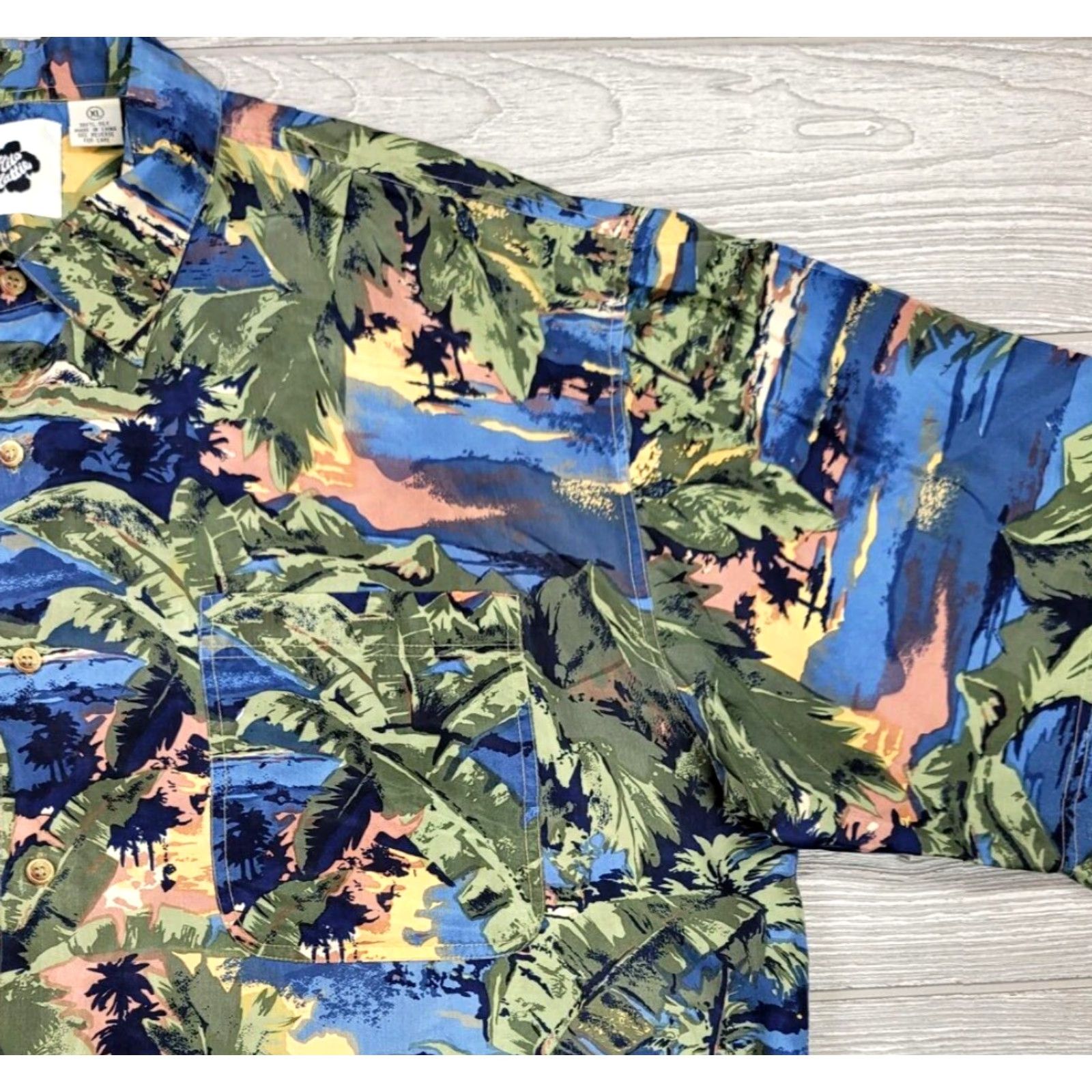 Hilo Hattie Hilo Hattie Aloha Shirt Camp Hawaiian Ocean Island 100% Silk Silk Floral Multicolor XL Short Sleeve Button-Up Men Shirt Size US XL / EU 56 / 4 - 4 Thumbnail