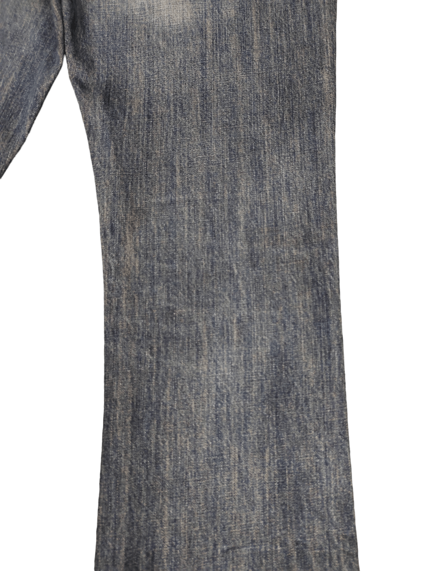 Le Grande Bleu (L.G.B.) Flare Jeans Portrait Japan Sew Distress Denim Bootcut Y2k Size US 33 - 16 Thumbnail