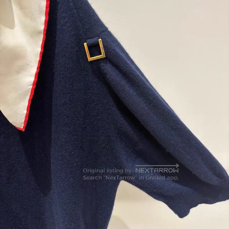 Louis Vuitton Dark Blue V-Neck Sweater