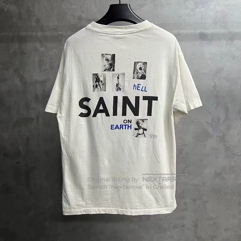 Saint Laurent Paris Saint Laurent Paris White Round Neck Loose Short Sleeve T- Size US L / EU 52-54 / 3 - 4 Thumbnail