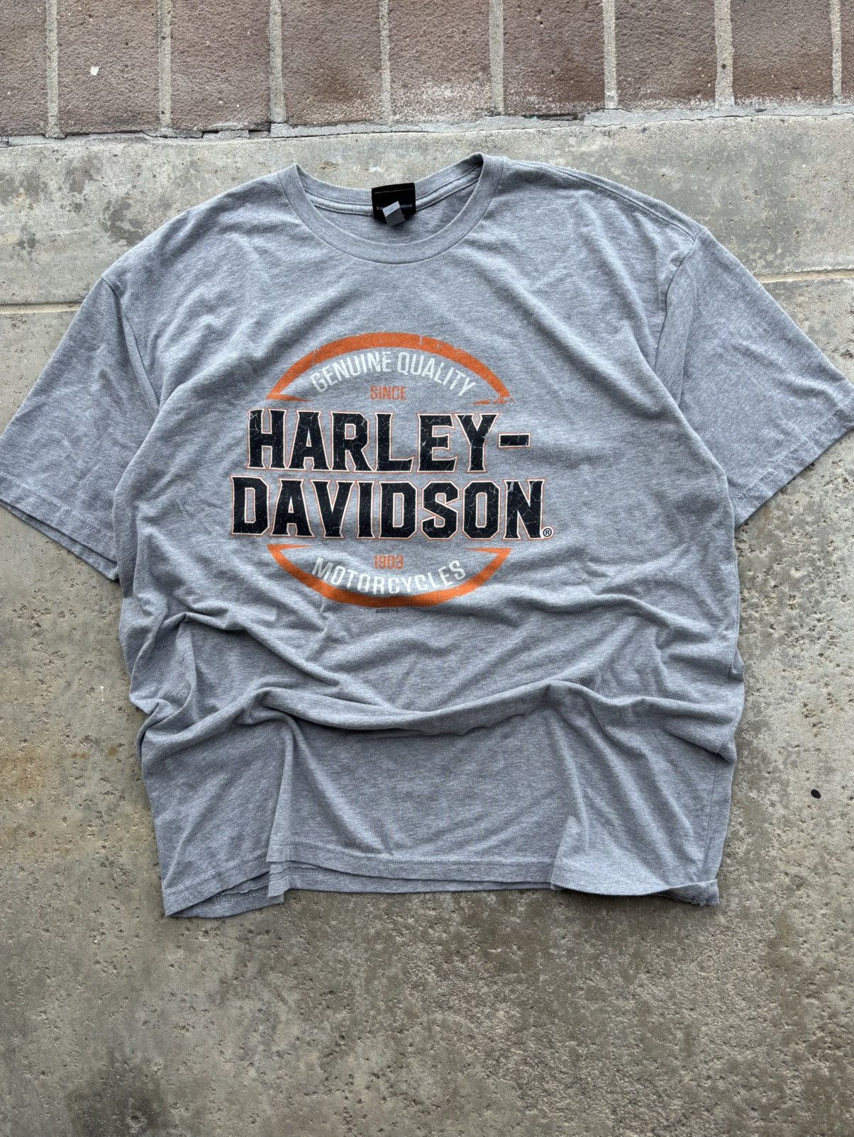 Harley Davidson × Vintage Gray Harley Davidson shirt Size US XXL / EU 58 / 5 - 1 Thumbnail