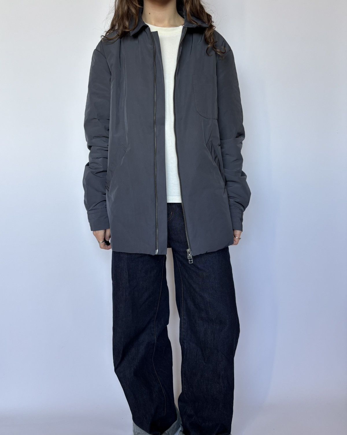 Japanese Brand × Schnaydermans Schnaydermans Nylon Gray Orange Jacket Size US S / EU 44-46 / 1 - 4 Thumbnail
