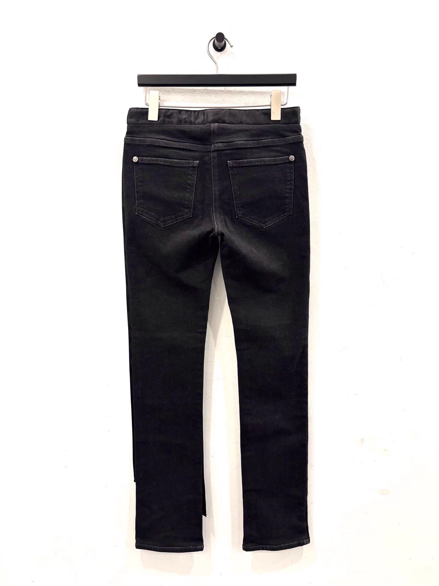 Chanel Chanel Silver CC Button Logo Black Women's Jeans Size 26" / US 2 / IT 38 - 2 Thumbnail