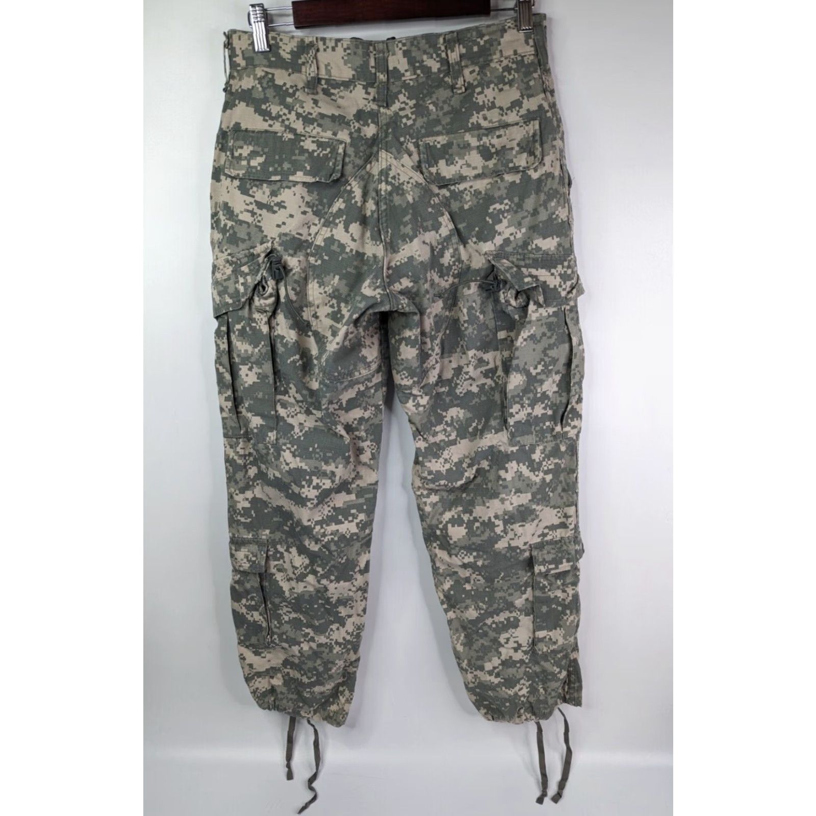 Vintage Army Combat Uniform Trousers Pants S Short Digital Camo Mens Navy Nylon Cotton Inseam 28" US Military SP M100-05-D-0427 Size US 29 - 6 Thumbnail