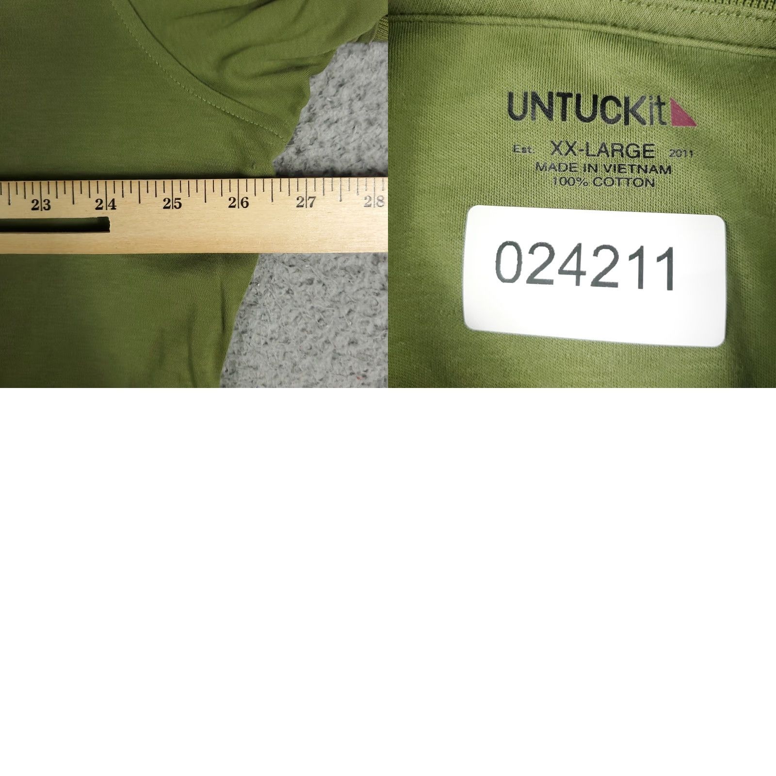 UNTUCKit UNTUCKit Polo Shirt Mens 2XL Green Solid Short Sleeve Casual Golf Polo Shirt Men Size US XXL / EU 58 / 5 - 8 Thumbnail