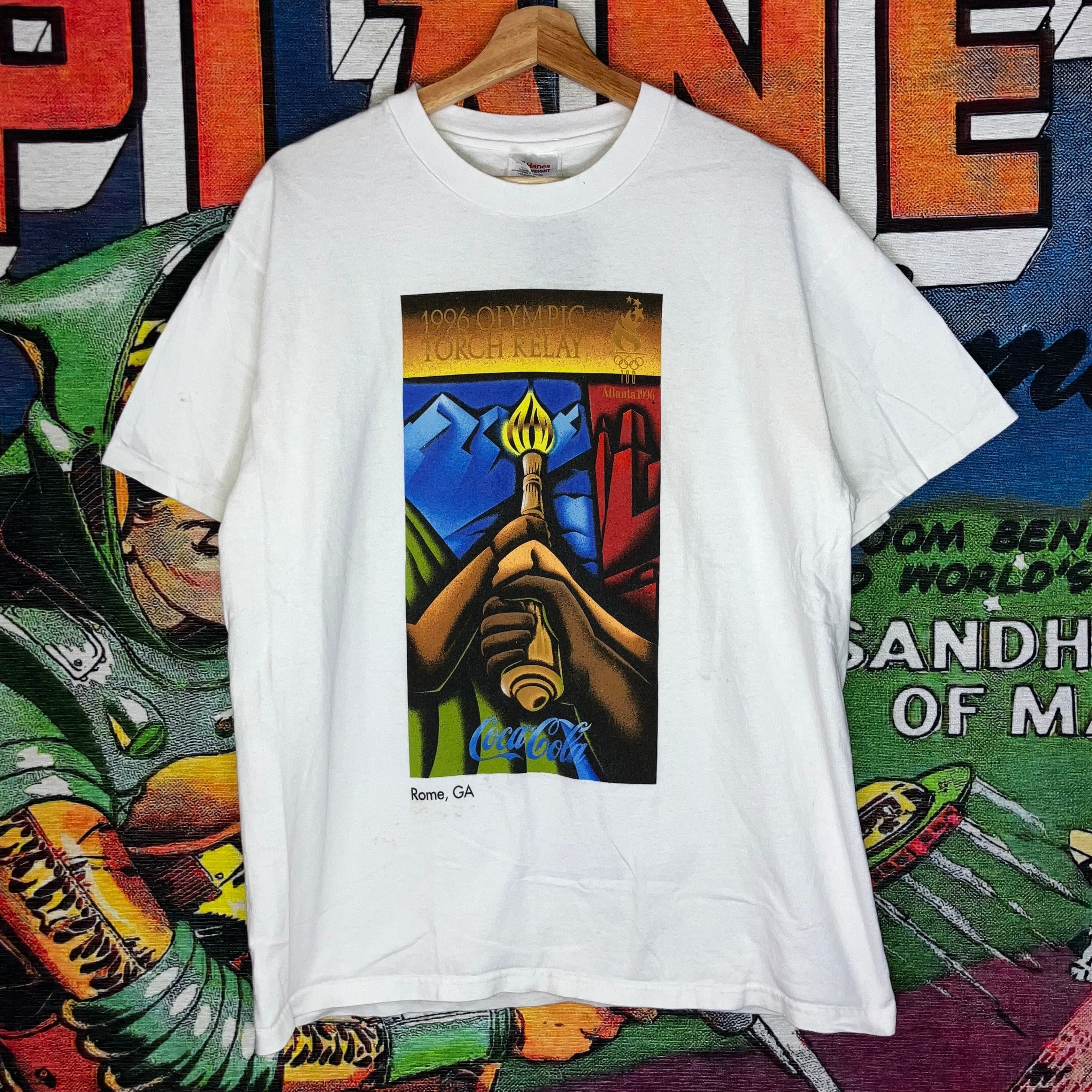 Vintage Vintage 90s 1996 Atlanta Olympic Torch Relay Graphic Tee Siz Size US L / EU 52-54 / 3 - 1 Thumbnail