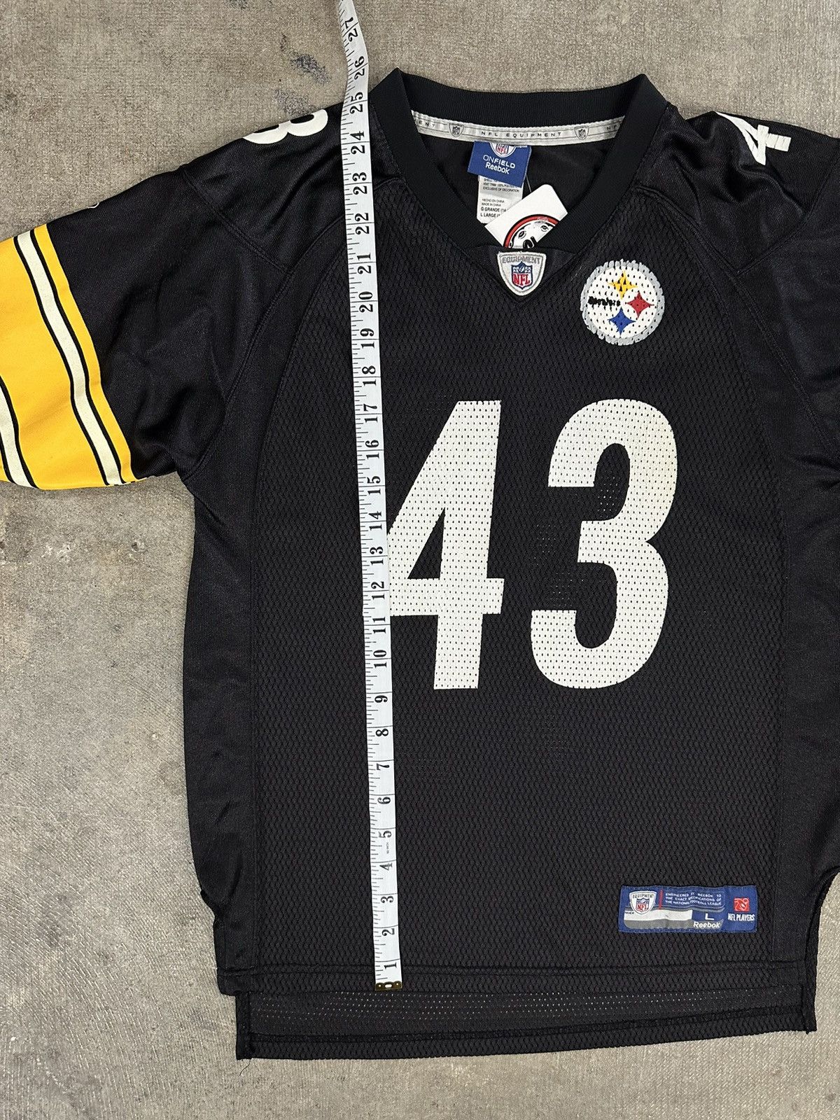 NFL × Reebok × Vintage Crazy Y2K Reebok Pittsburg Steelers Polamalu Jersey Size S / US 4 / IT 40 - 13 Thumbnail