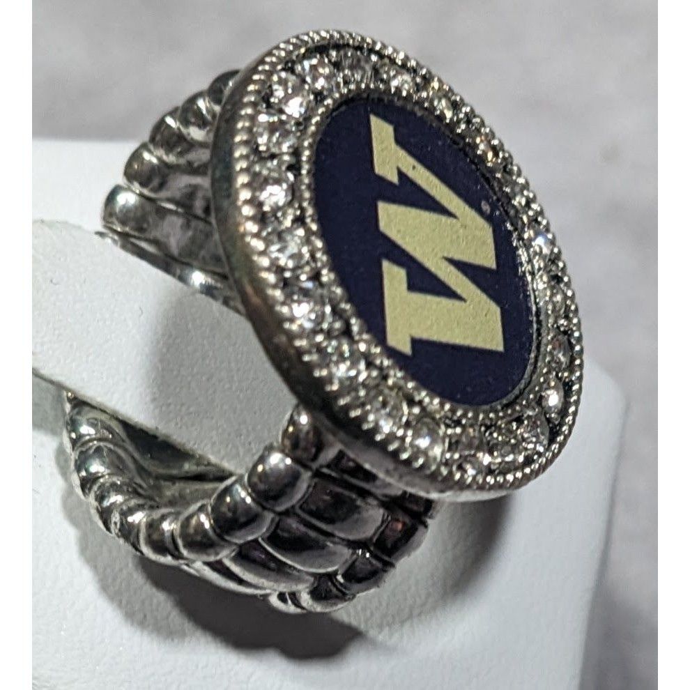 Other Washington Huskies Blue And Silver Tone Rhinestone Stretch R Size ONE SIZE - 2 Thumbnail