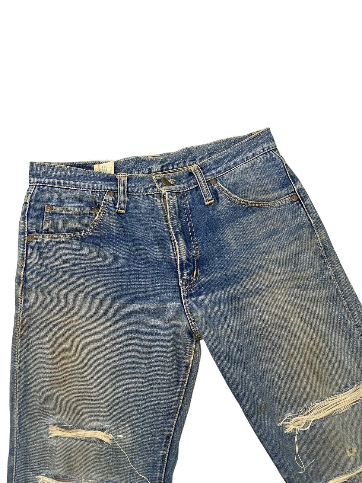 Japanese Brand Flare Jeans Vtg 80s Big John Japan Distress Bell Bottom 7🟦5 Size US 30 / EU 46 - 8 Thumbnail