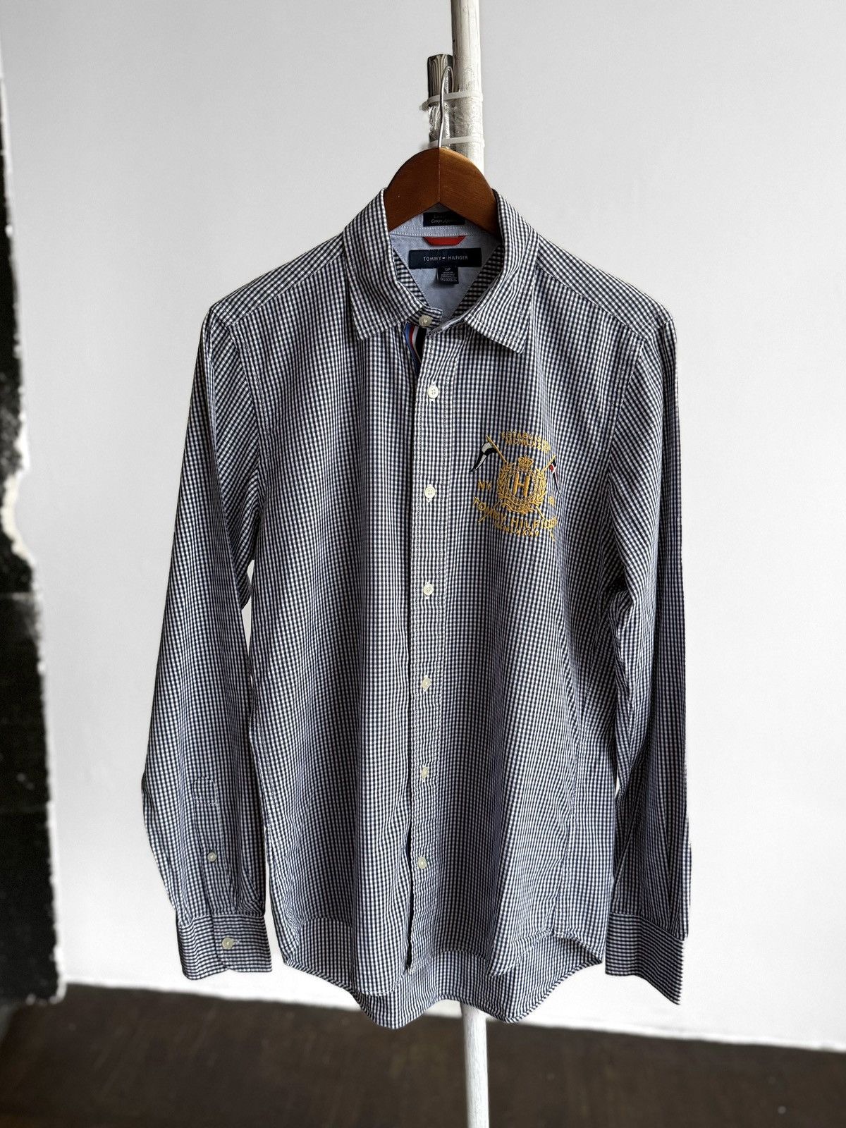 Tommy Hilfiger Tommy Hilfiger Mens Blue White Gingham Check Button Up Shirt Size US S / EU 44-46 / 1 - 1 Thumbnail