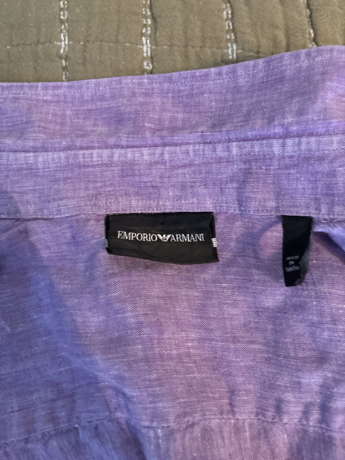 Emporio Armani Vintage Purple Emporio Armani Linen Long sleeve button up Size US M / EU 48-50 / 2 - 5 Thumbnail