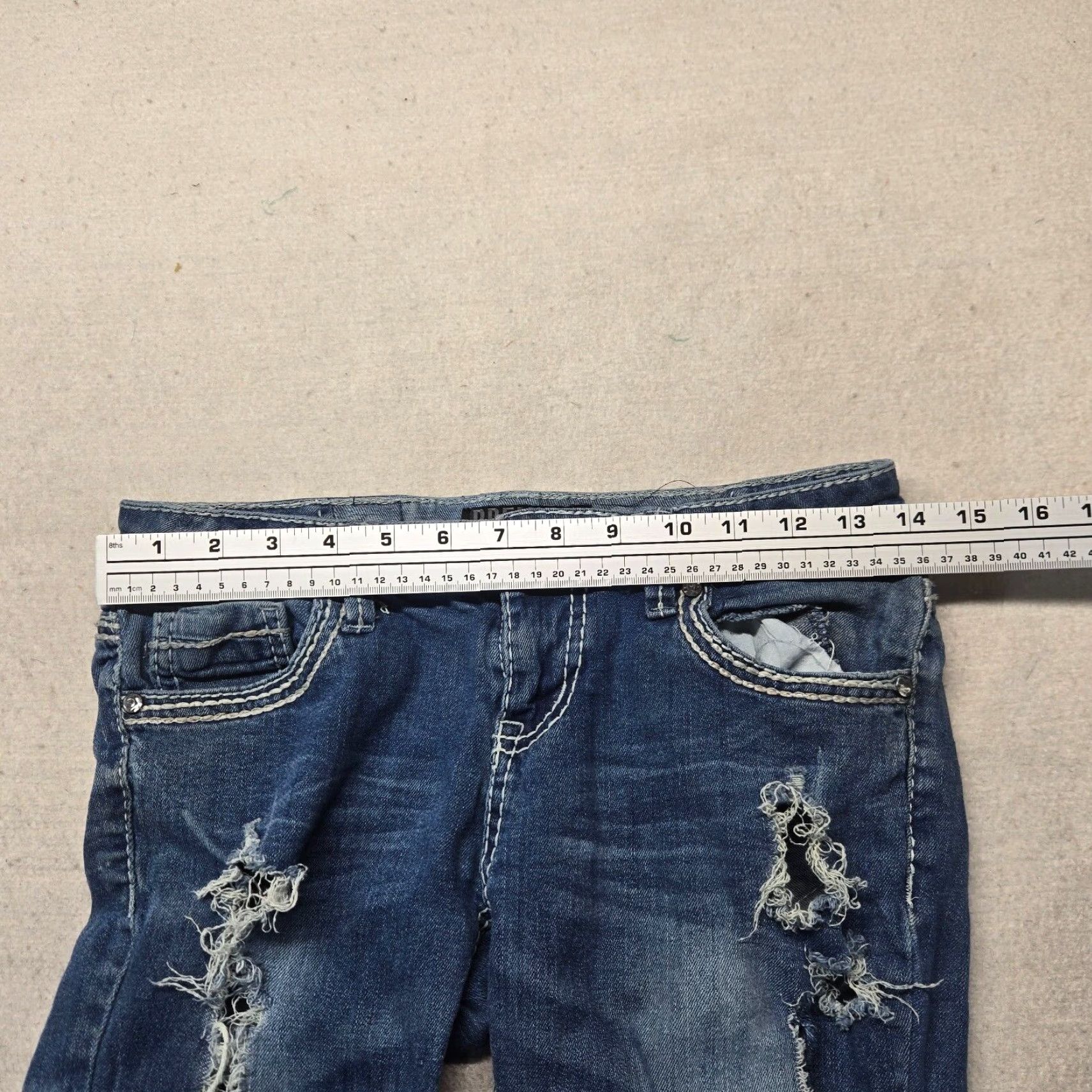 Denime Vintage Premiere Womens Jeans Low Rise Light Blue Stretch Bootcut 4 Adult Denim Size 27" / US 4 / IT 40 - 6 Thumbnail