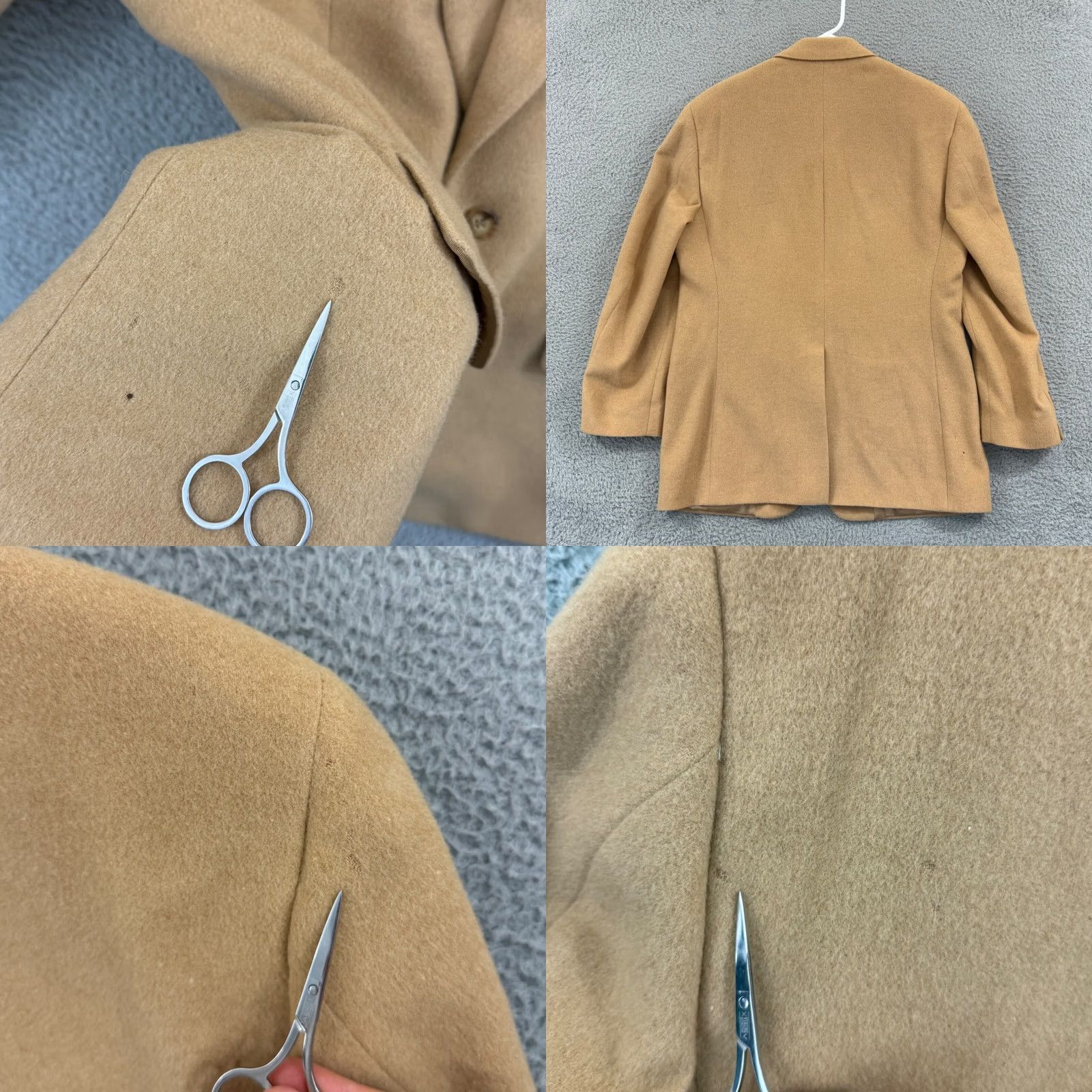Brooks Brothers Brooks Brothers Blazer Mens 41 Reg Beige Camel Hair Coat Career Jacket 90s City Classic Designer Notch Single-Breasted Two-Button Regular Mens Size 42R - 9 Thumbnail