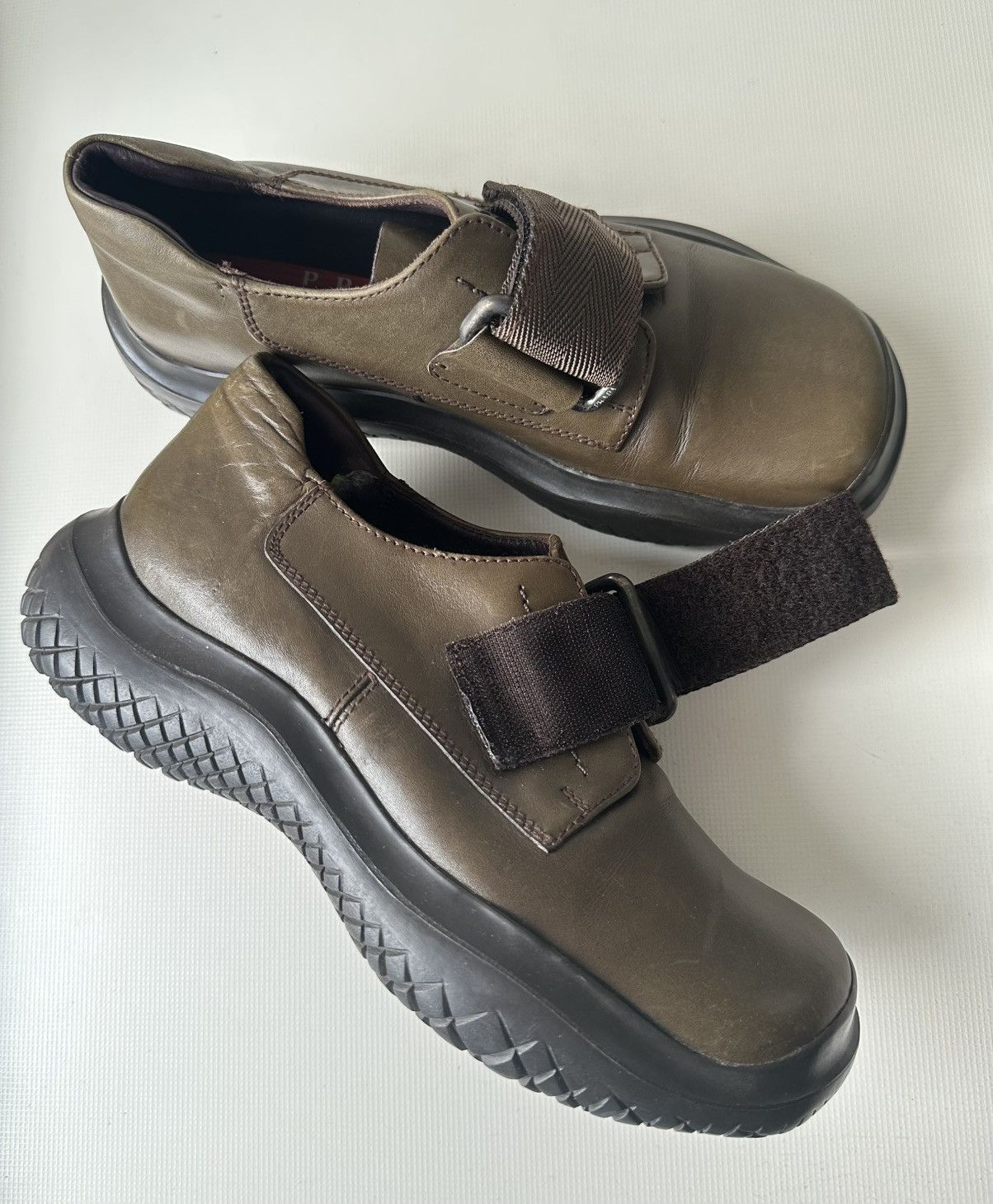 Prada Prada FW99 Leather strap trainers vibram sole Size US 5.5 / IT 35.5 - 7 Thumbnail