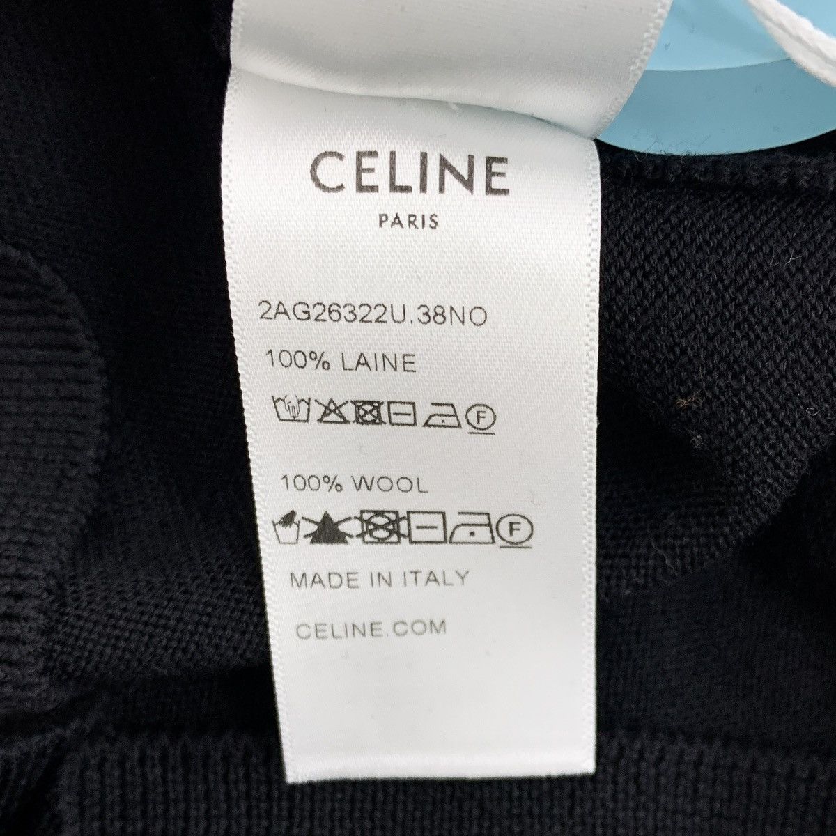 Celine Celine Black Wool V-neck Long Sleeve Knit Sweater K26WX Size US S / EU 44-46 / 1 - 7 Thumbnail
