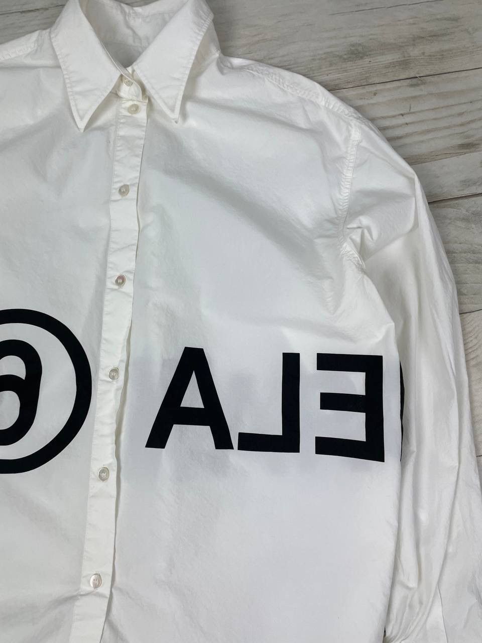 Maison Margiela Maison Margiela Big Logo Women’s Shirt Buttons Long Sleeve Size M / US 6-8 / IT 42-44 - 6 Thumbnail