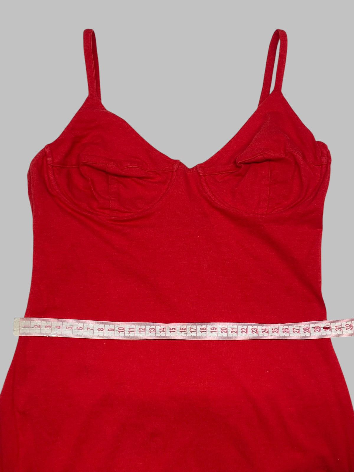 Katharine Hamnett London Vintage 1980s Katharine Hamnett Hot Red Bodycon Mini Dress Size S / US 4 / IT 40 - 12 Thumbnail