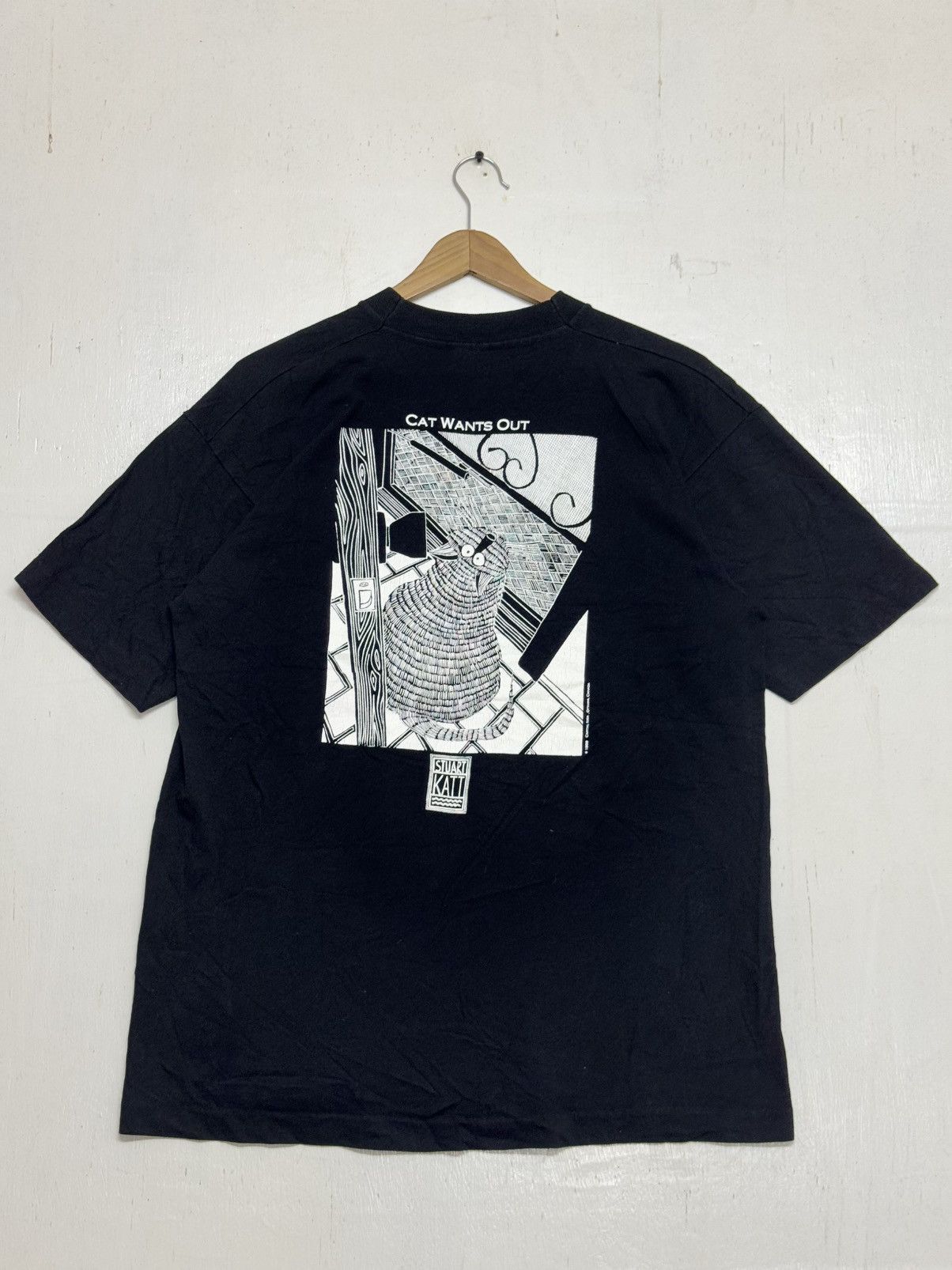Vintage Vintage Stuart Katt Grapic 90s Size US L / EU 52-54 / 3 - 2 Thumbnail