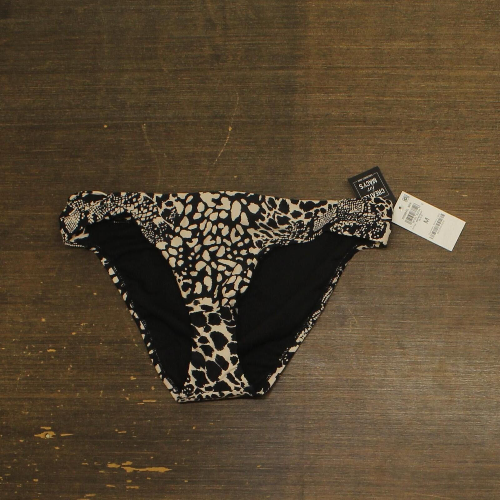 Bar III Nwt Bar Iii Hipster Bikini Bottom Mbpm25501 Black Multi M Size ONE SIZE - 1 Thumbnail