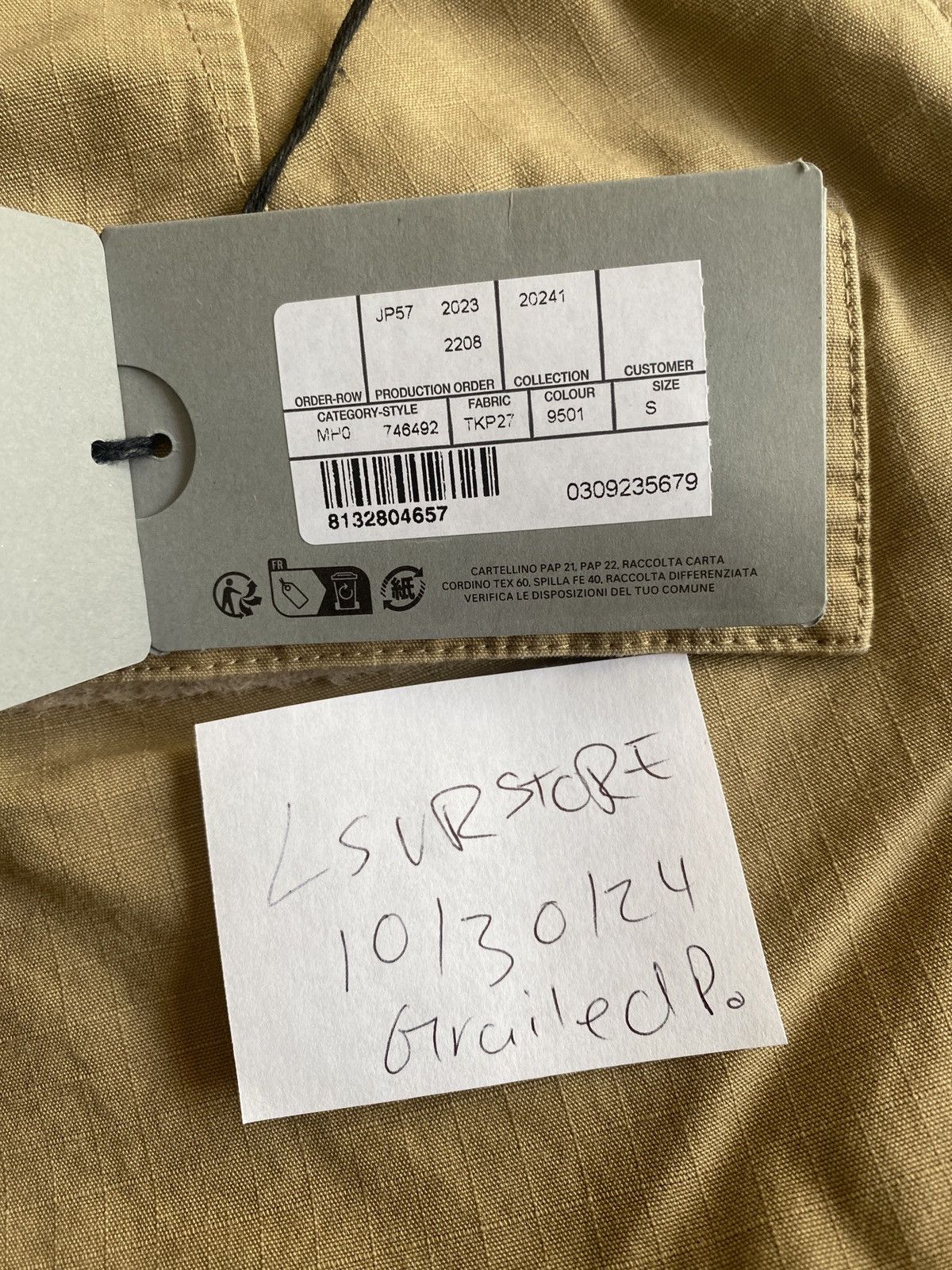 Balenciaga Balenciaga Patch Cotton Wide Cargo Pants Beige Blue Small Size US 30 / EU 46 - 9 Thumbnail