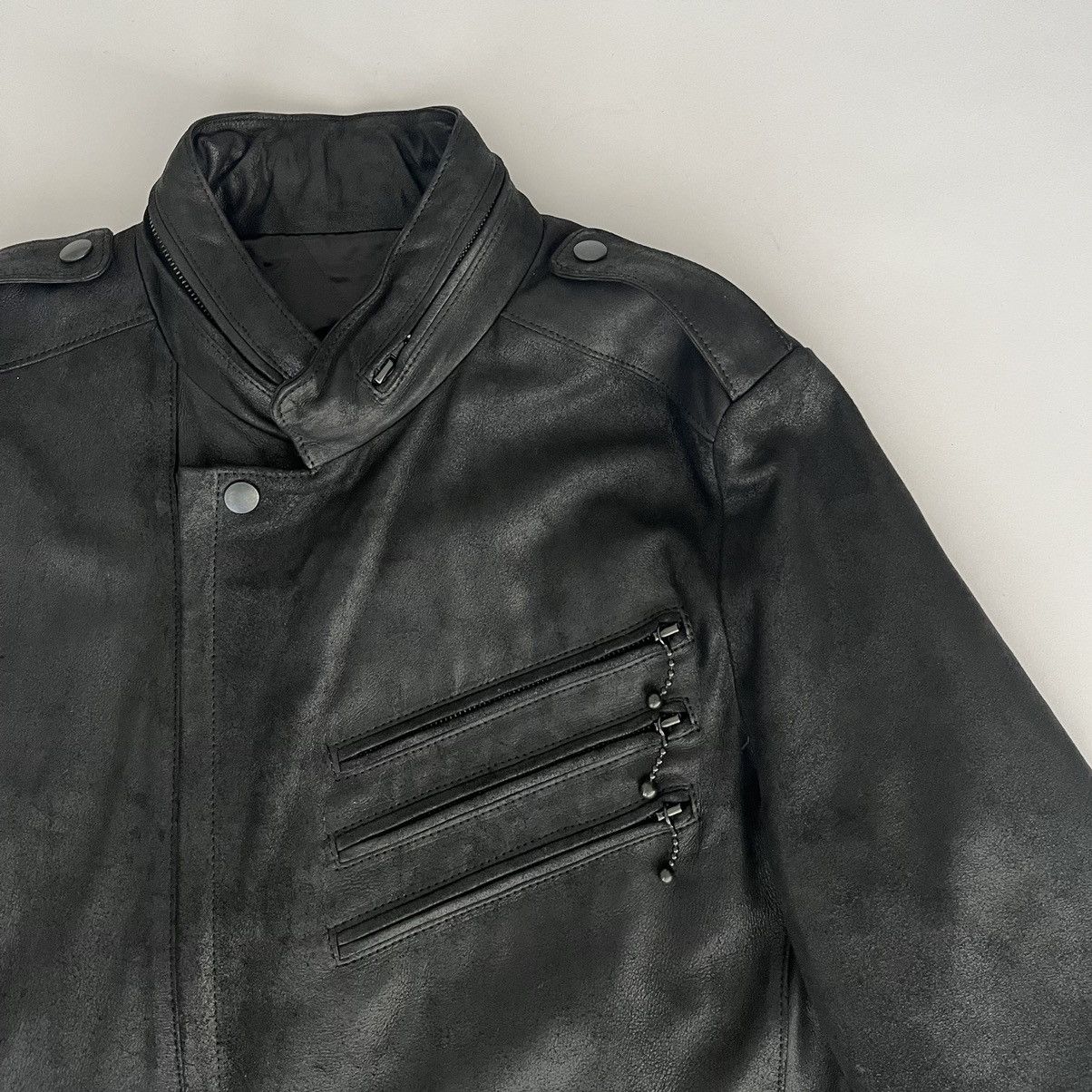 Number (N)ine Number (N)ine AW04 Sheepskin Suede Leather Moto Jacket Size US M / EU 48-50 / 2 - 5 Thumbnail