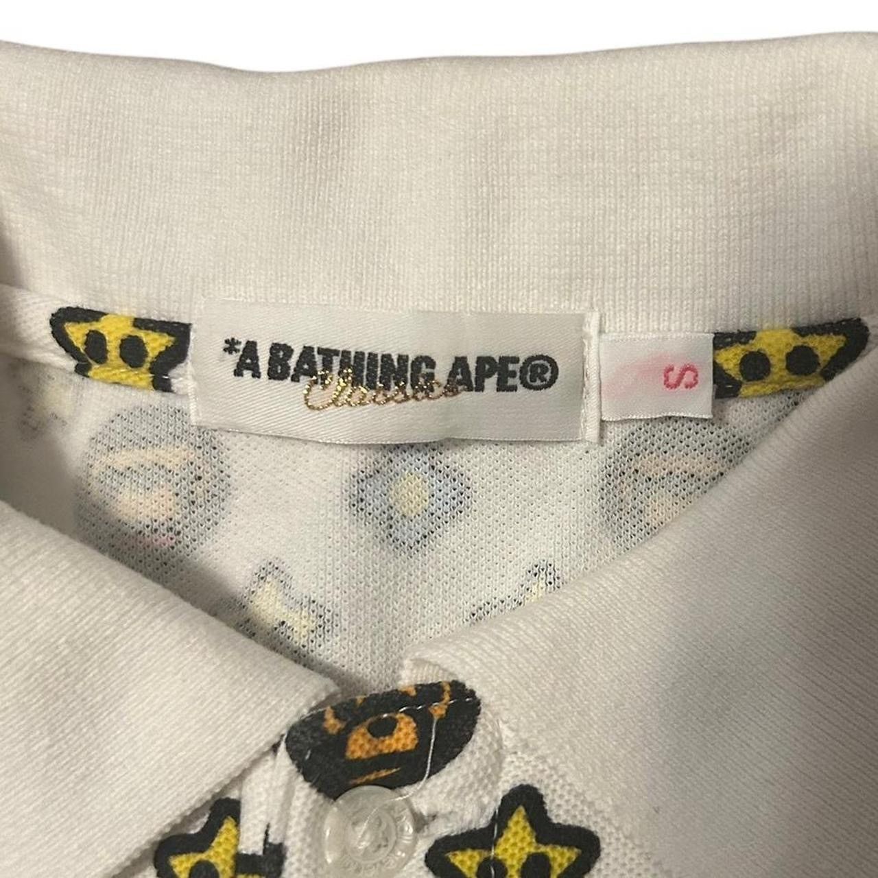 Bape × Nigo Bape White Monogram Polo Shirt Size S / US 4 / IT 40 - 3 Thumbnail