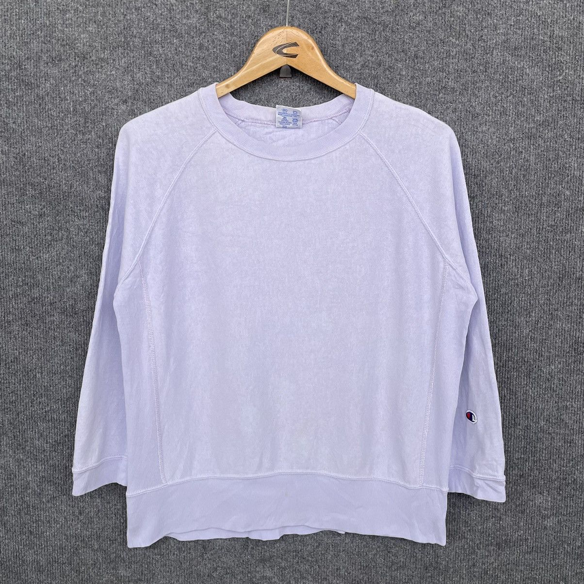 Champion × Vintage 90s Champion Reverse Weave 3QR Cropped T Shirt Size US M / EU 48-50 / 2 - 1 Thumbnail