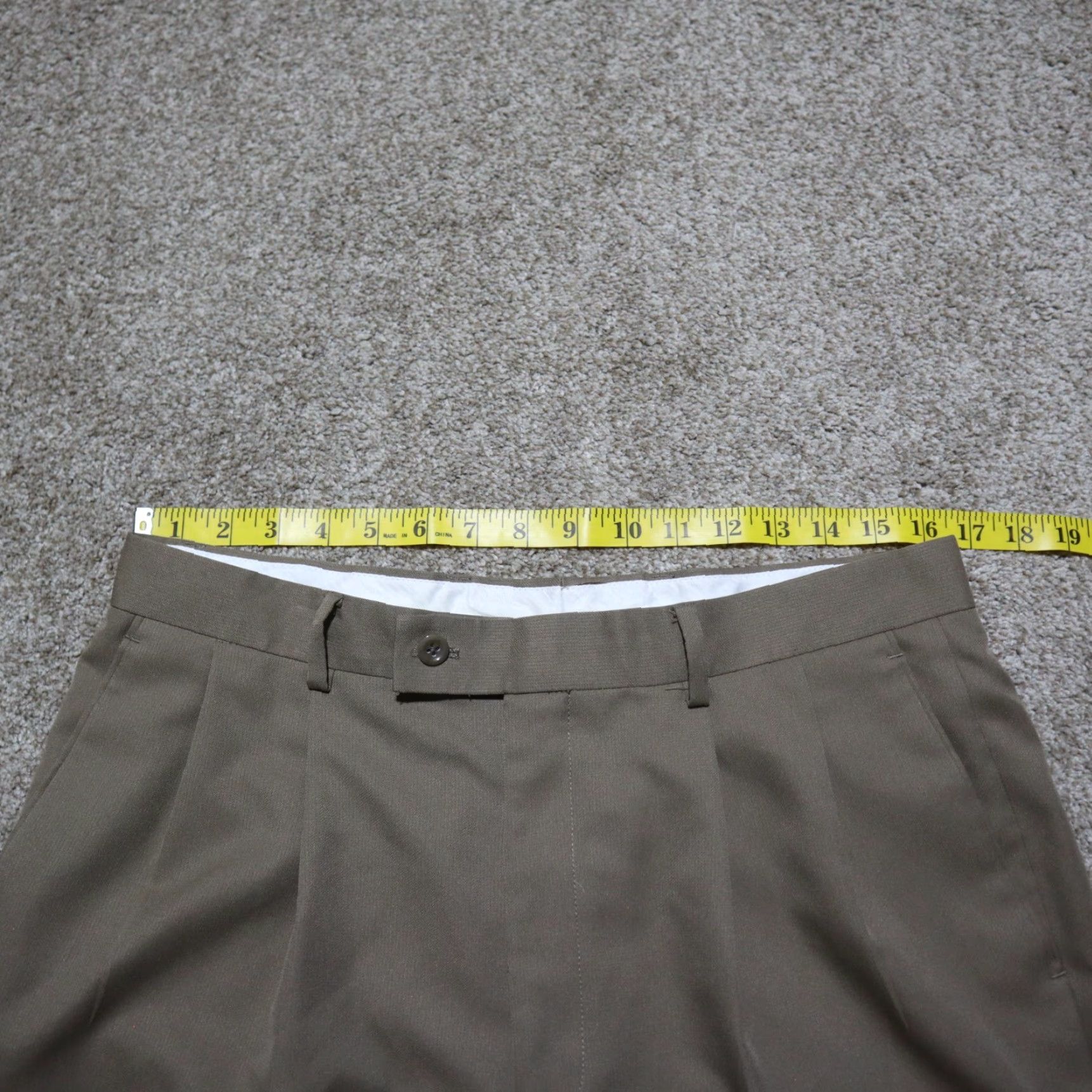 Vintage Braggi Pants Mens Martin 150s P/V Twill Khaki 34x29 Regular Slim Straight Button Zip Belt Loops Casul Dress N/A Size US 34 / EU 50 - 2 Thumbnail