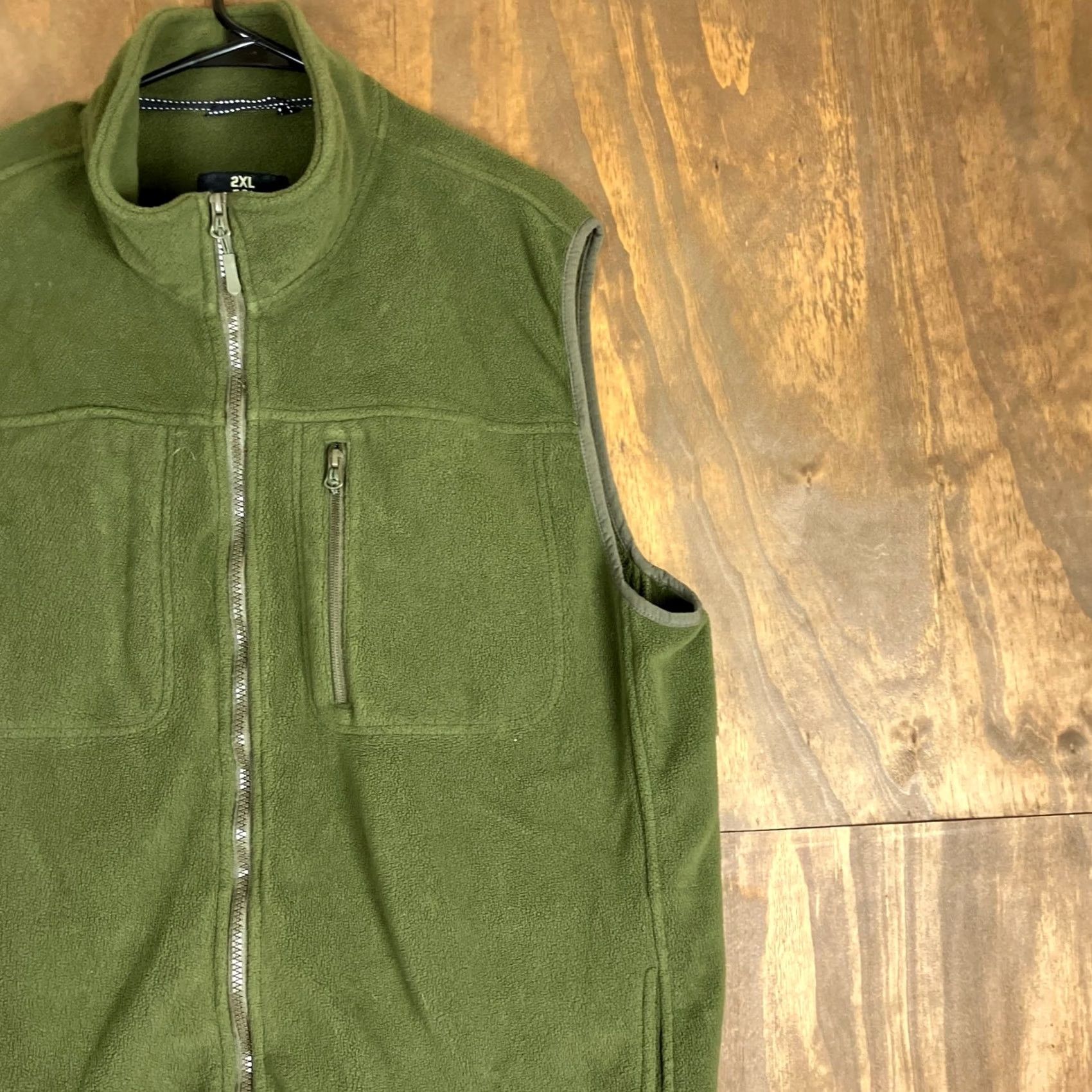Vintage Zero Foxtrot Men Vest Green Fleece Full Zip Gilet Utility Outdoors Polyester 2XL Size US XXL / EU 58 / 5 - 5 Thumbnail