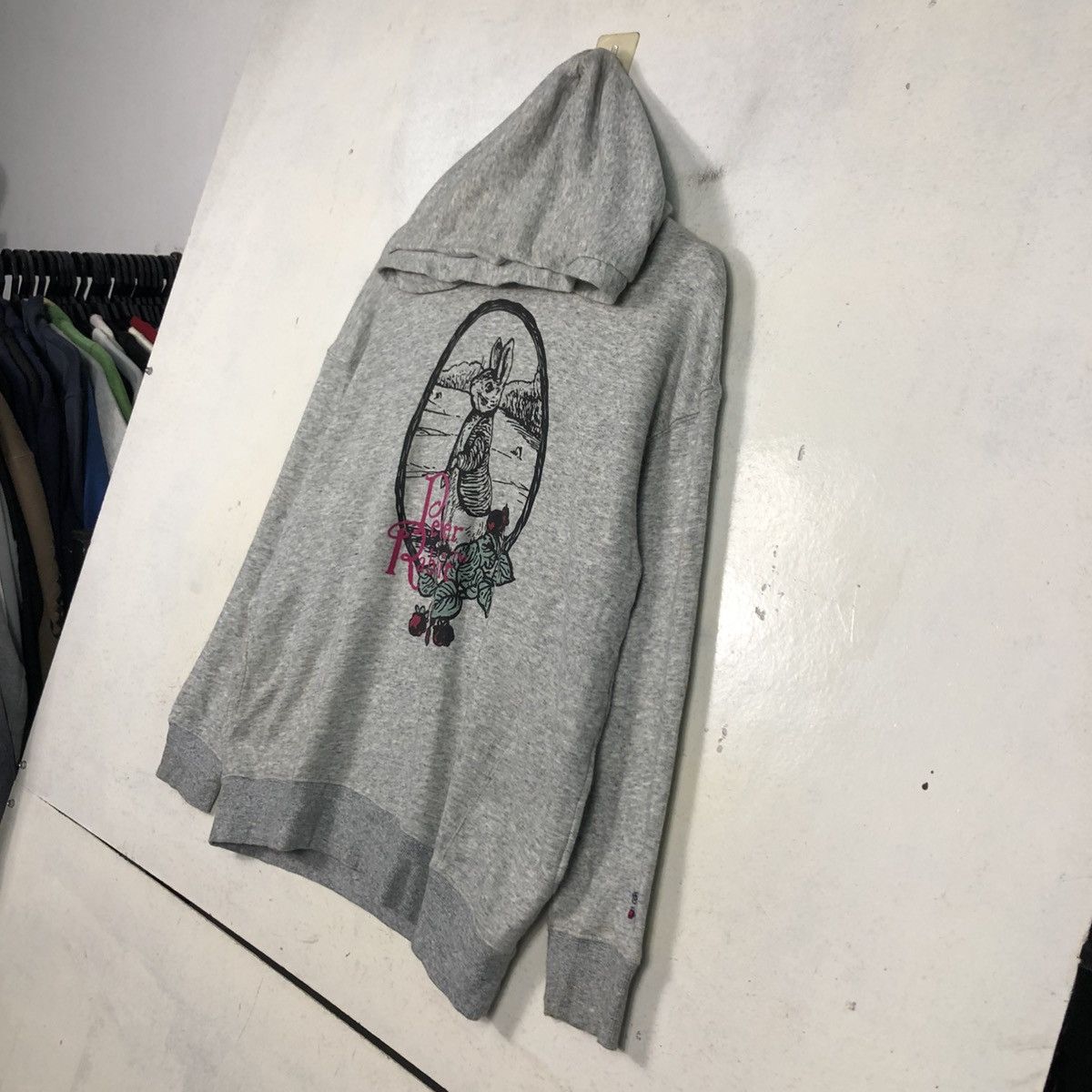 Japanese Brand 📌Hoodie Pull Over Cartoon Beatrix Potter Peter Rabbit Logo Size US M / EU 48-50 / 2 - 4 Thumbnail