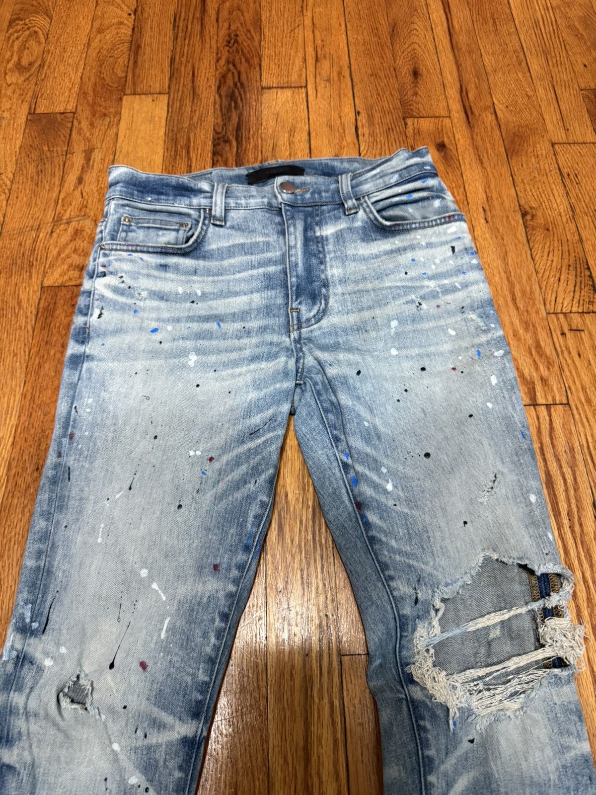 Amiri Amiri Paint Splatter Skinny Jeans Size 30 Size US 30 / EU 46 - 2 Thumbnail