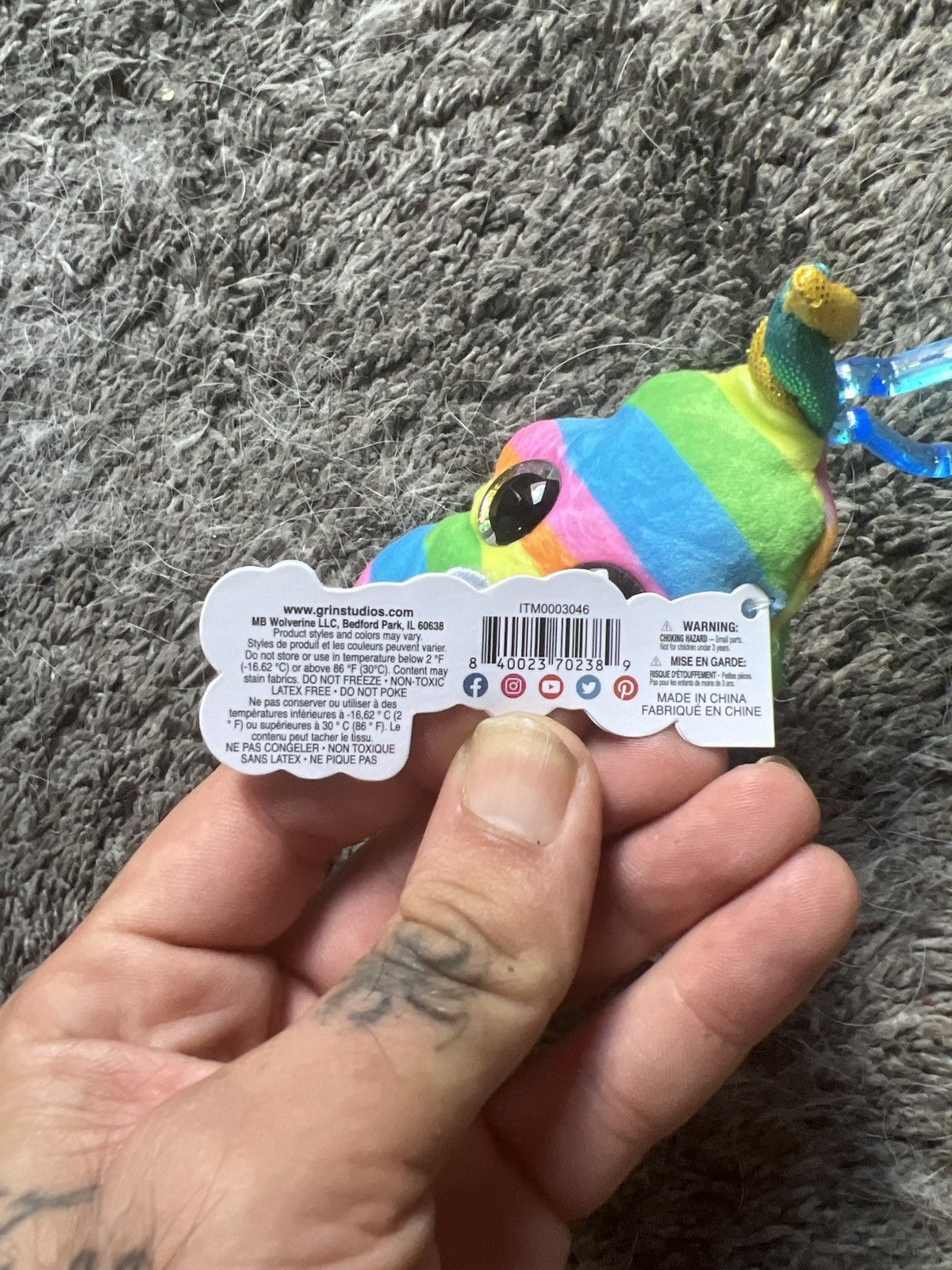 Hypebeast 2020 Poopchi’s Poo Rainbow Plush Keychain Size ONE SIZE - 6 Thumbnail