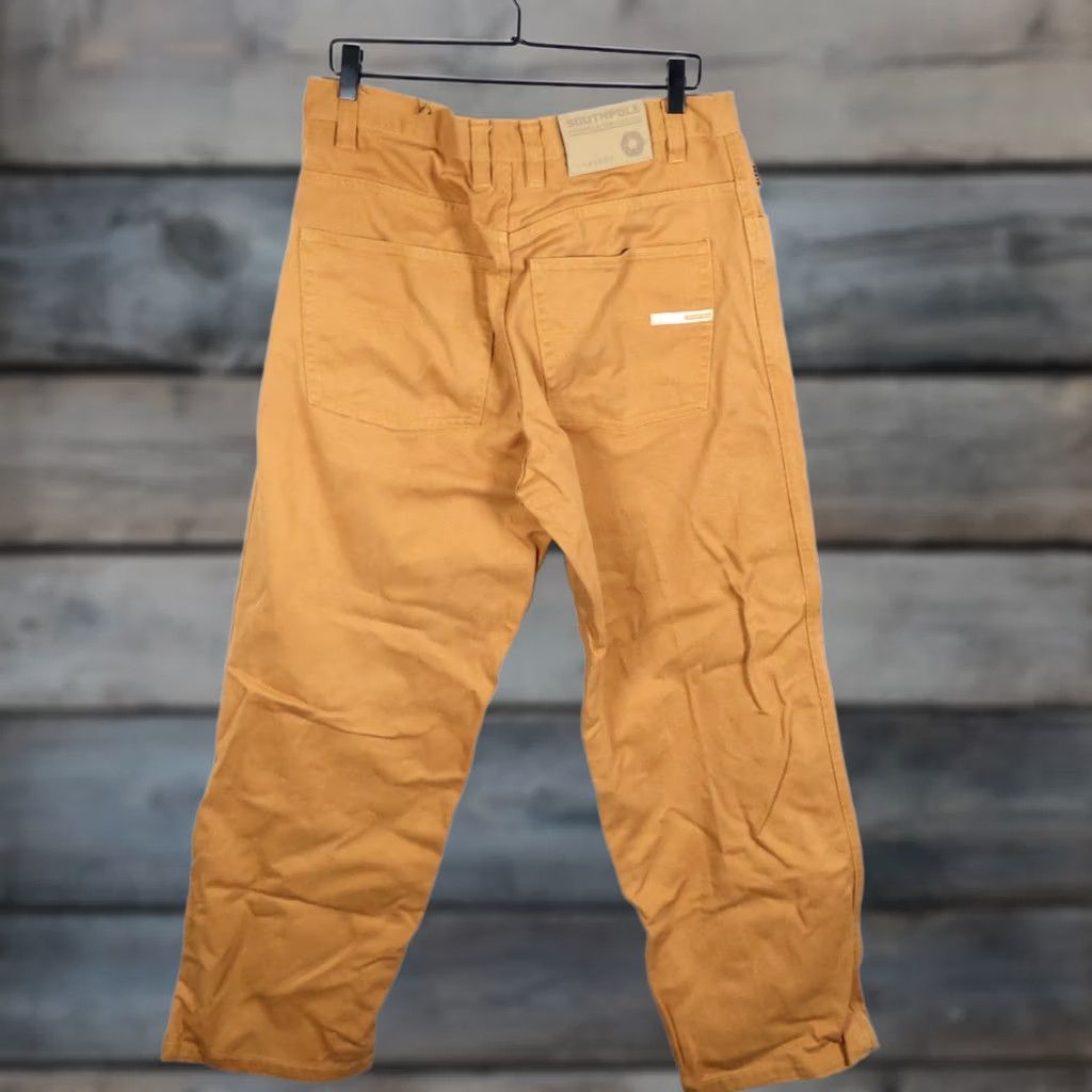 Southpole Southpole Jeans Men 33 x 31 Tan Straight 100% Cotton Denim Vintage 90s Hip Hop Retro Zip Fly 5-Pocket Inseam 31 Womens? Size US 33 - 1 Thumbnail