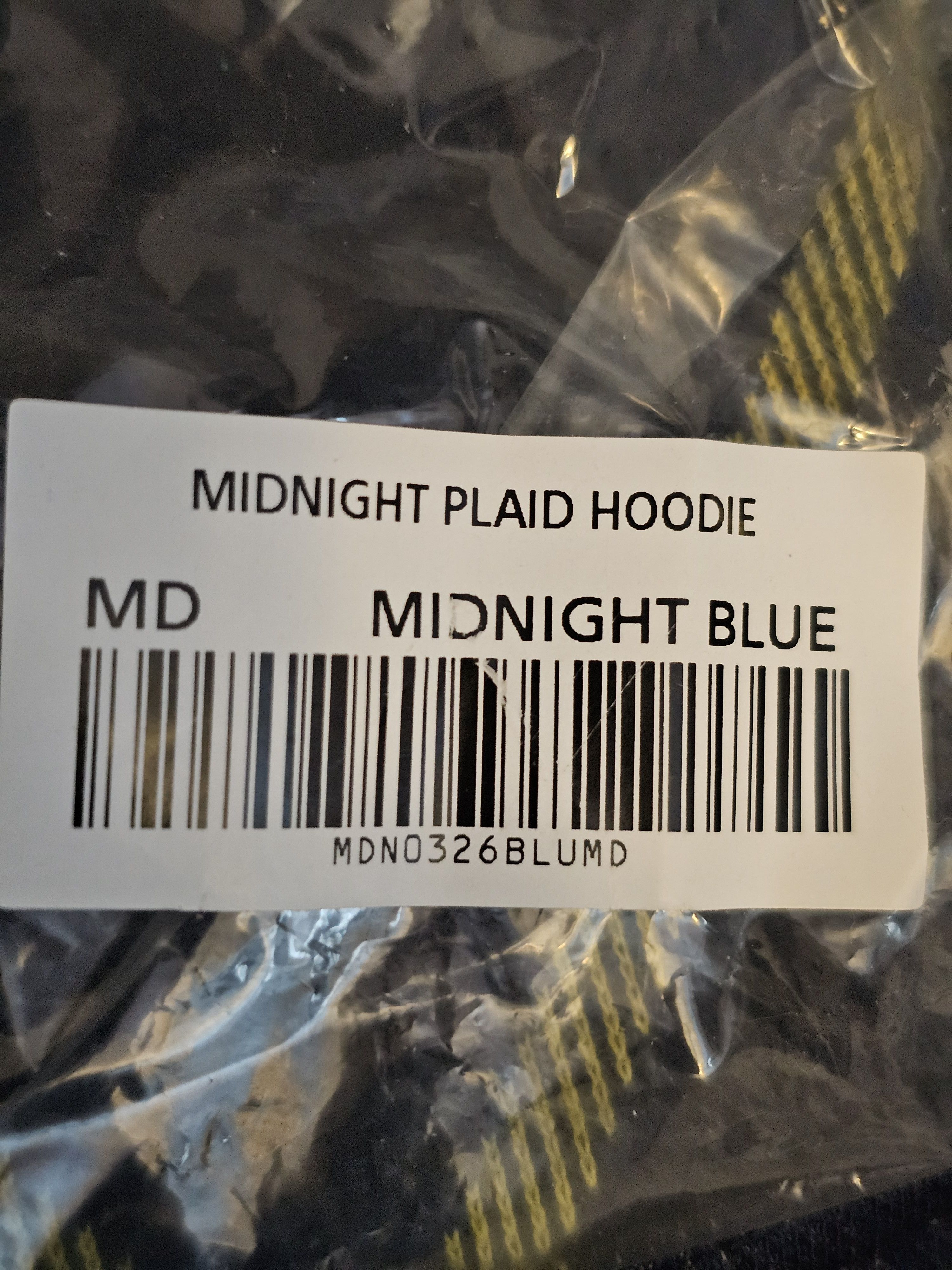 Midnight Organic Midnight Organic Mens Plaid Hoodie Size US M / EU 48-50 / 2 - 7 Thumbnail