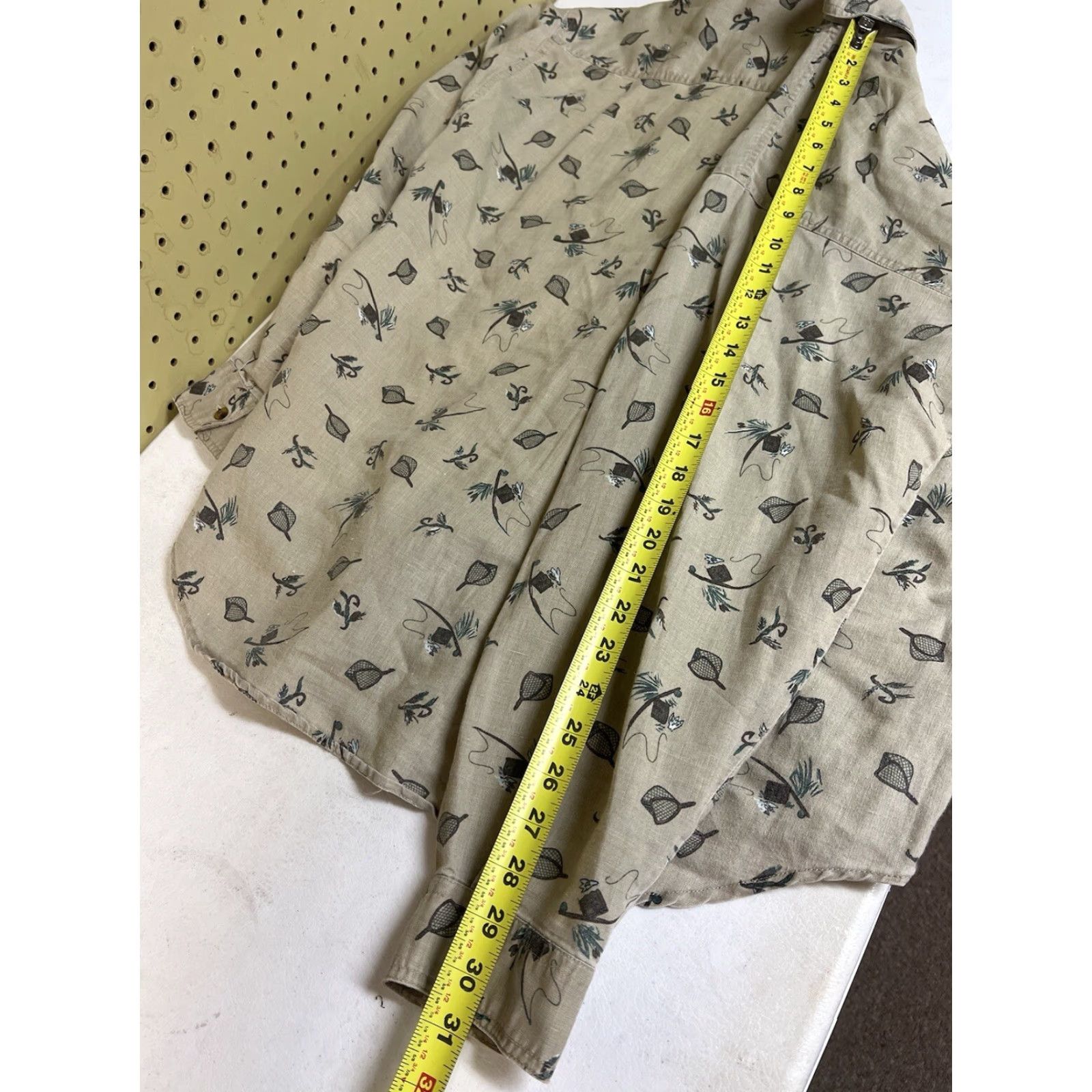 Bugle Boy VINTAGE Bugle Boy Button-Up Shirt Long Sleeve XL Tan Beige Cotton Blend 90s Western Outdoor Retro Classic Fish Logo Pockets Buttons Collared Mens Size US XL / EU 56 / 4 - 7 Thumbnail